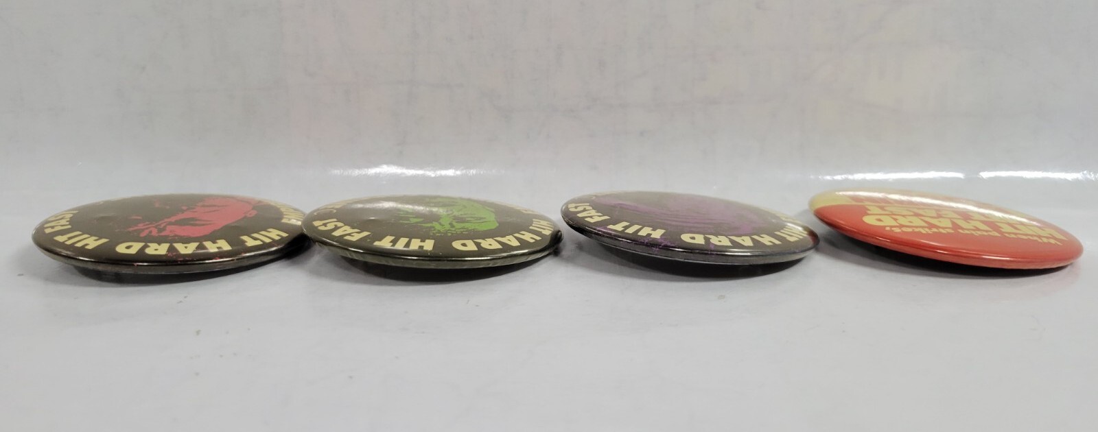 Vtg Lot of 4 Empirin Codeine “Hit Hard Hit Fast” Pharmaceutical Button/Pinback