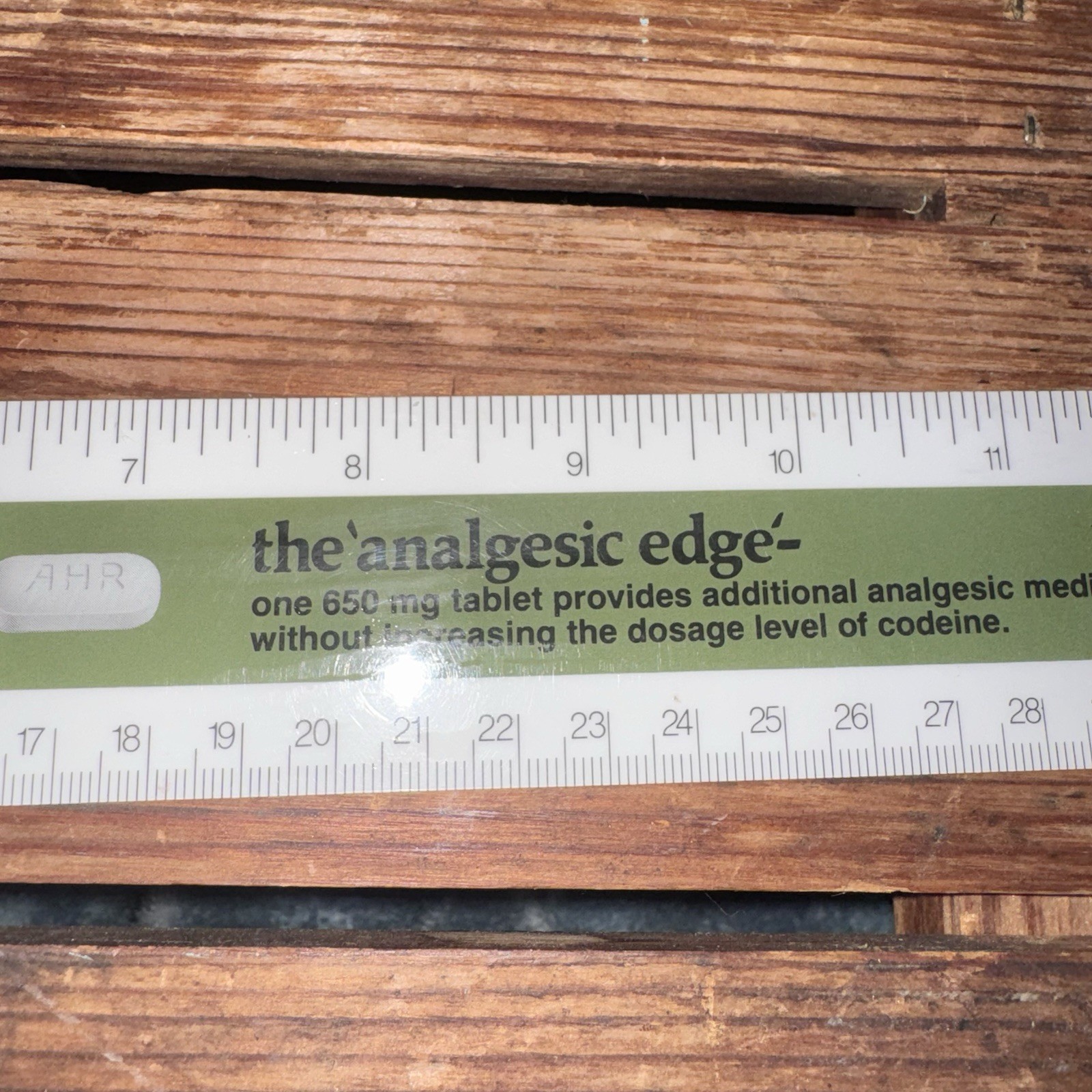 Vintage 1978 Phenaphen 650 w Codeine Drug Rep Ruler Pharmaceutical Medical Promo