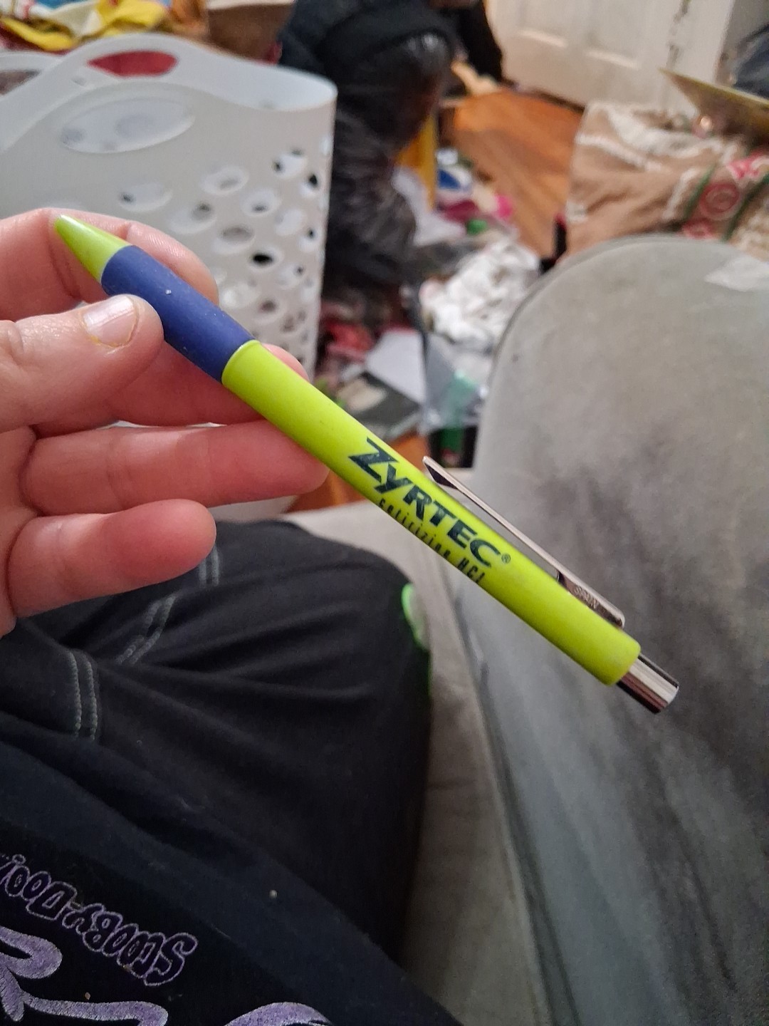 Zyrtec Green/Blue Pen-pharmaceutical drug rep collectibles