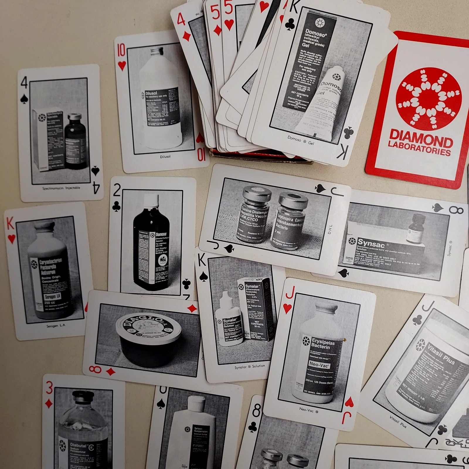 Vintage Rare Pharmaceutical Drug Rep Diamond Laboratories Deck Playing Cards
