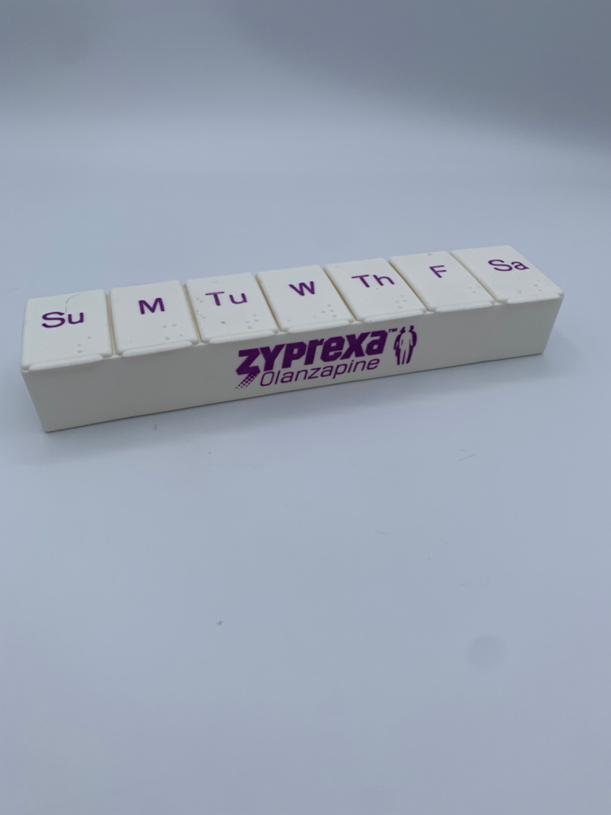 Vintage Zyprexa Olanzapine Weekly Pill Organizer Medical Drug Pharmaceutical Rar