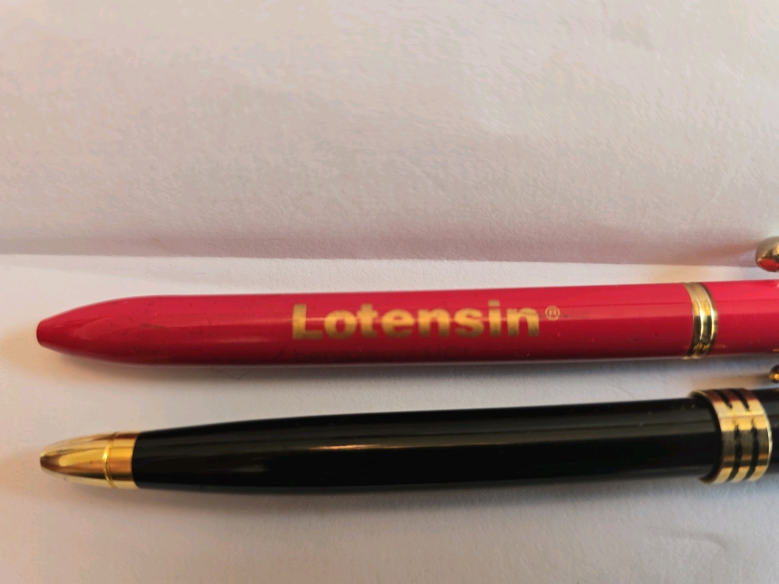 Lotensin Metal Pens x2 Pharmaceutical Drug Promo Medical Vintage Writes
