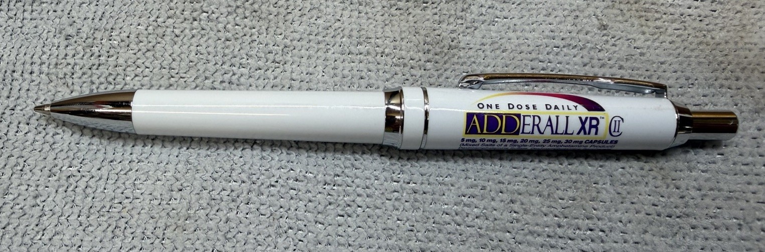 Adderall XR Pen Pharmacy Rx Drugs Rep Promotional Pen Not Working RARE Design