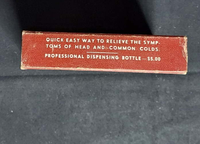 New Old Stock Medicine Box Rahnous Capsules EW Rahn Cleveland OH Hay Fever Colds