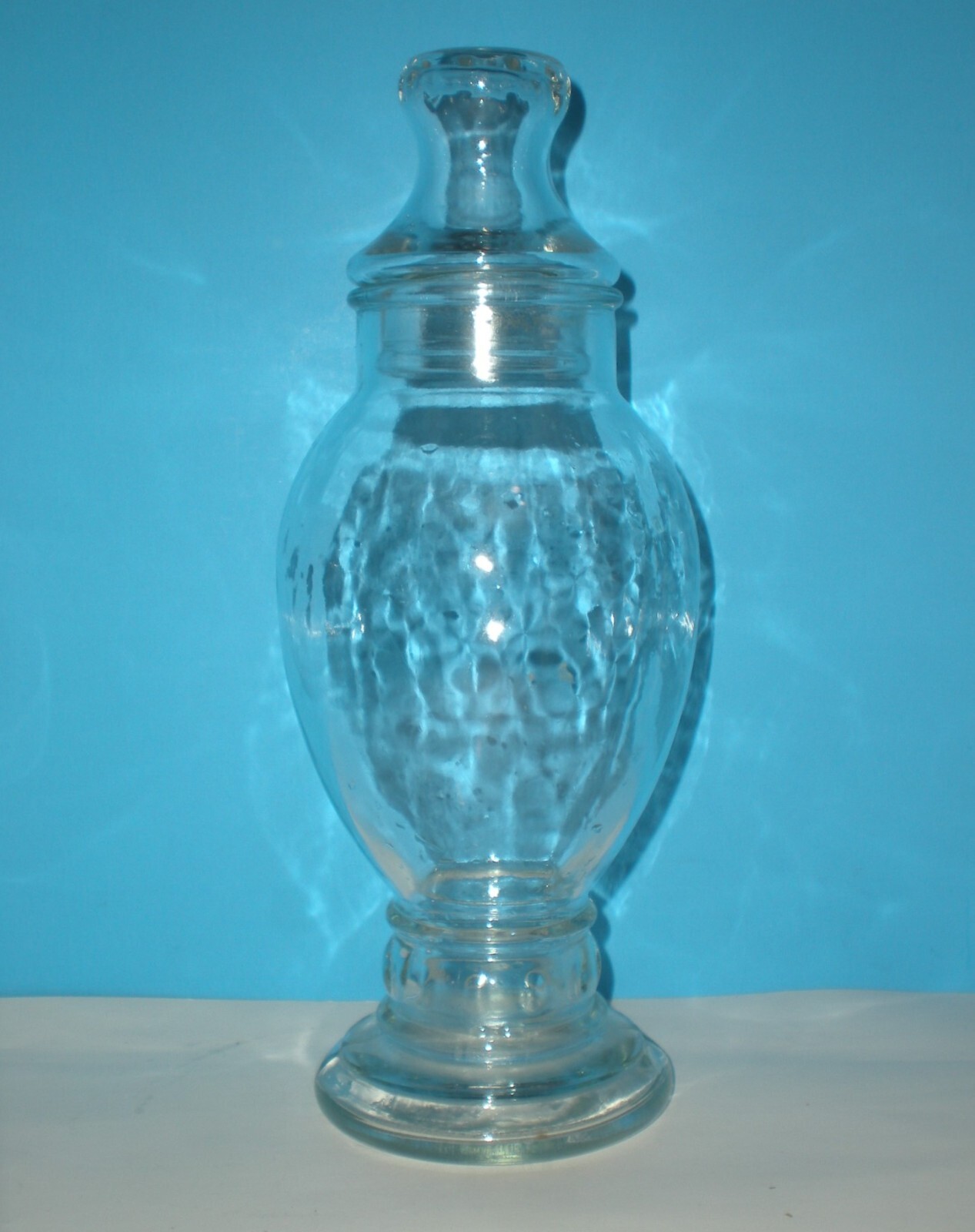 Antique Drug Store Apothecary Display Candy Jar Dakota Glass 10″ vtg