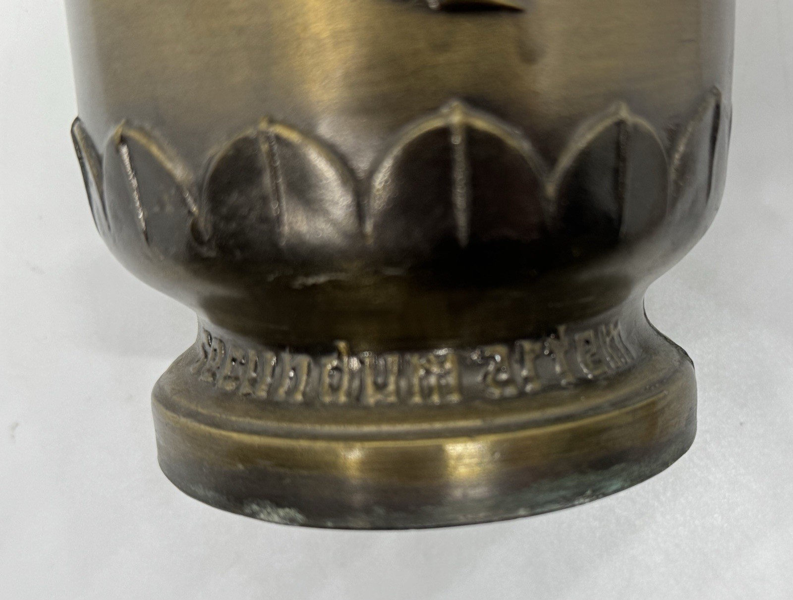 VINTAGE BRASS MORTAR & PESTLE 150TH ANNIVERSARY SCHERING STAMPED W/Orig Booklet