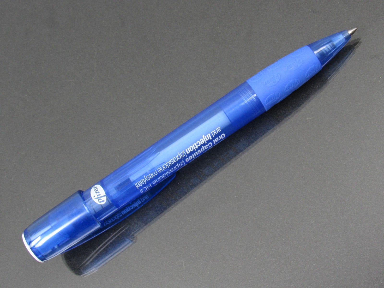 Geodon PEN Drug Rep Pharmaceutical Advertising Unique Pfizer Gripper w/ Info