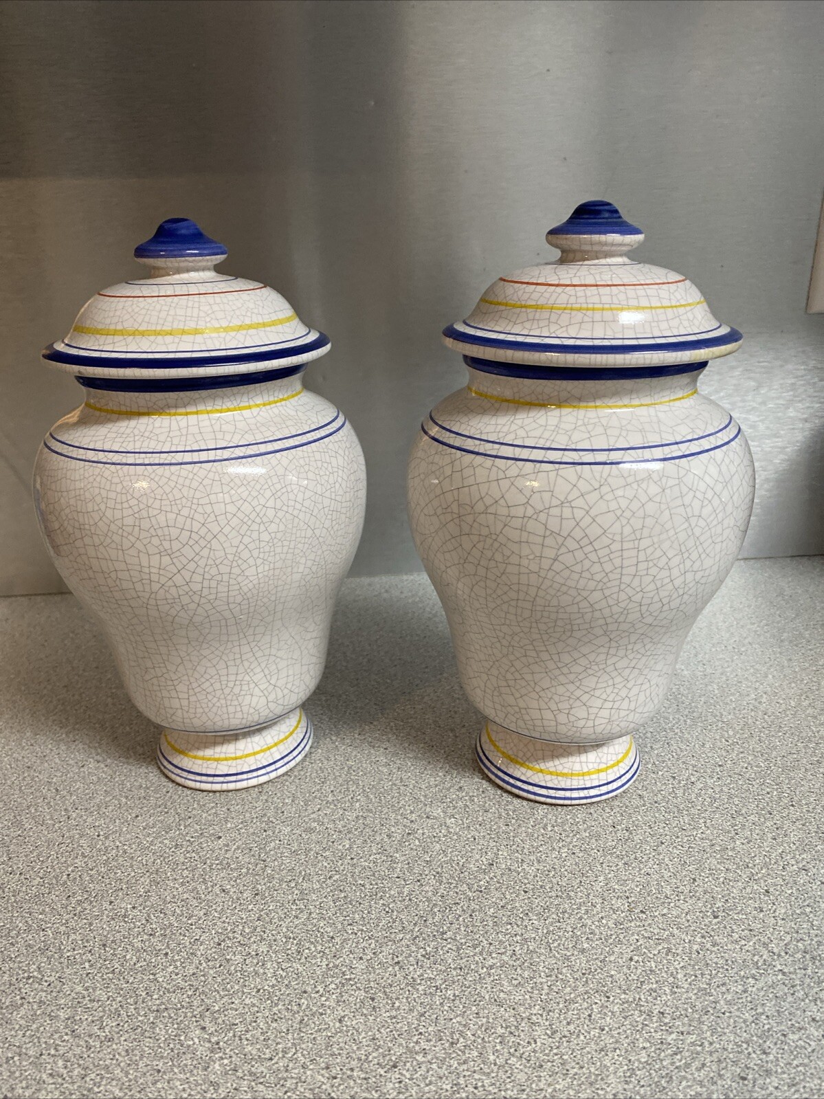 Vintage Lot of 2 AH Western Germany Apothecary Pharmacy Drug Jars In Exc Cond