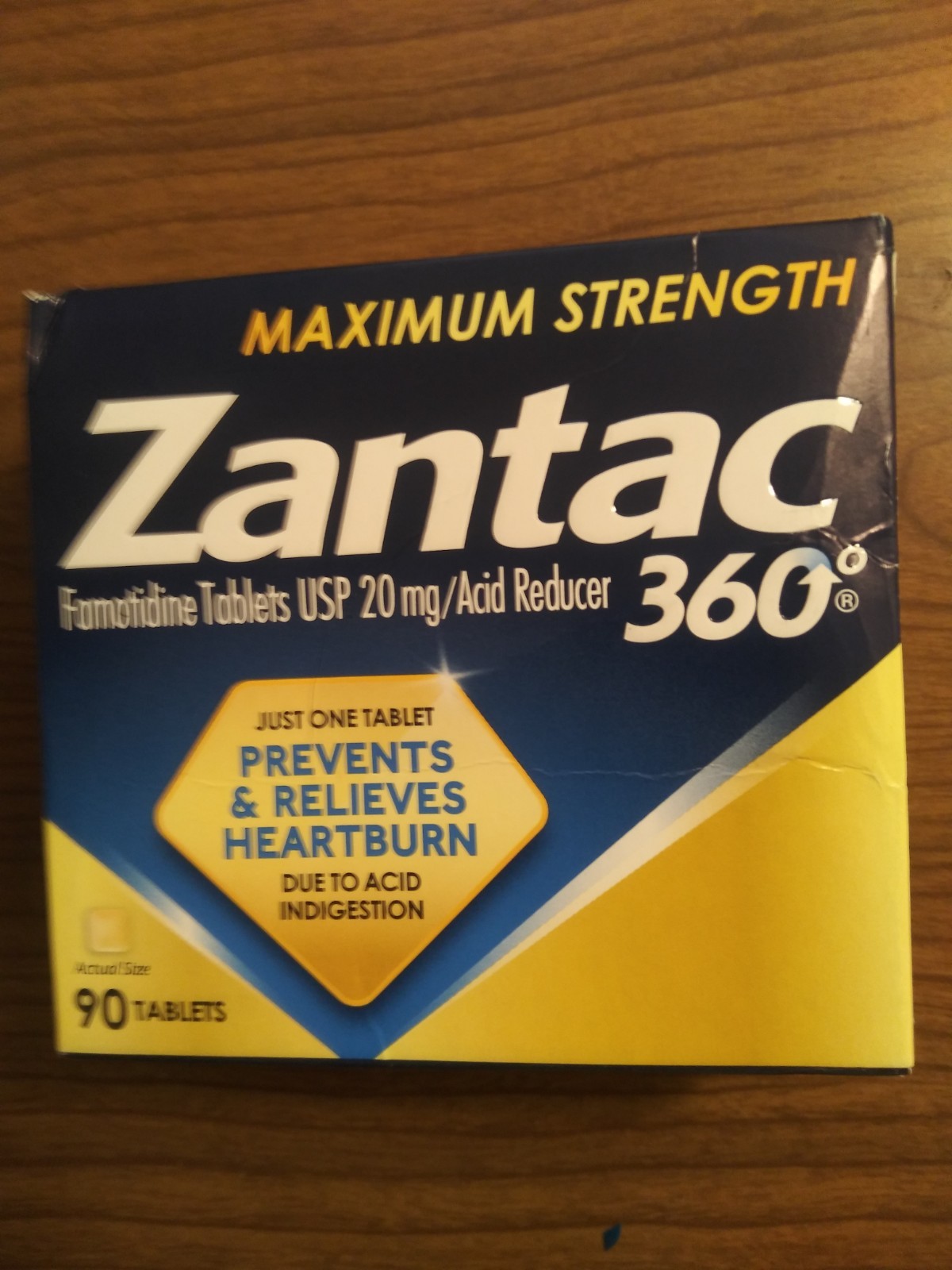 Zantac 360 Maximum Strength, 20Mg Tablets, 90 Ct (new/seled)