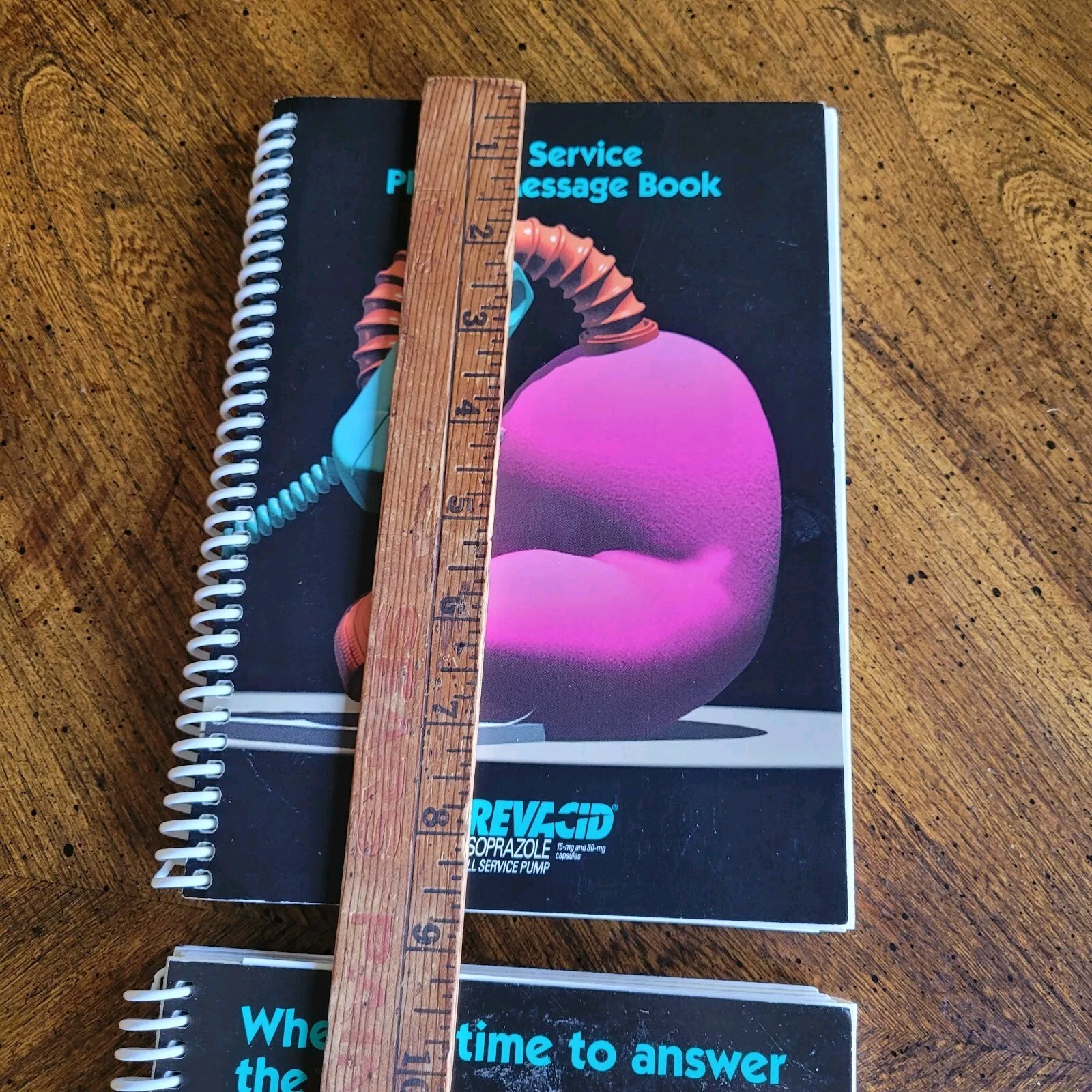 Prevacid Pharmaceutical Drug Rep Doctor MD Office Phone Message Book Pad x 2