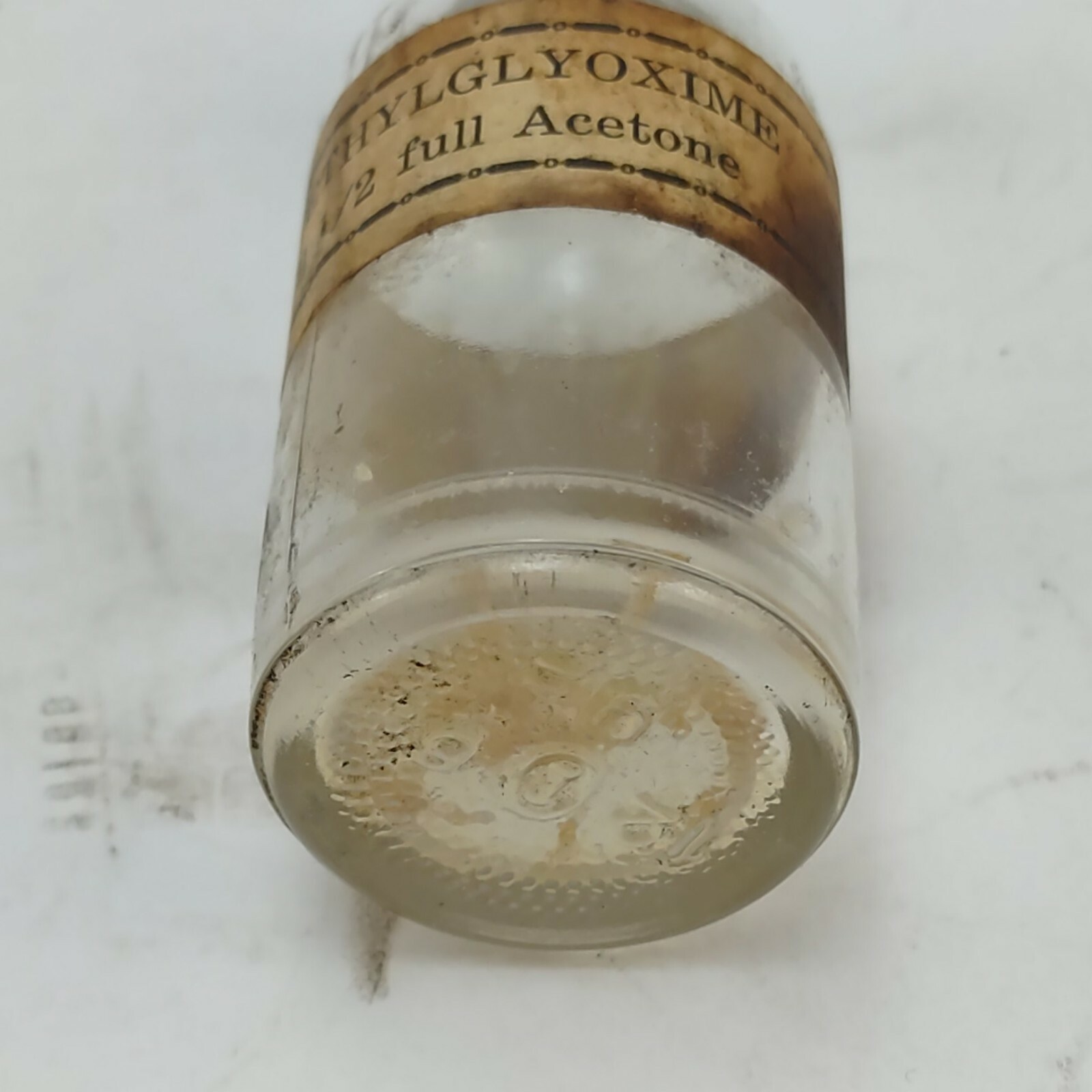 Laboratory Material Chemical Bottle Dimethylglyoxime Glass/Metal Vintage Used