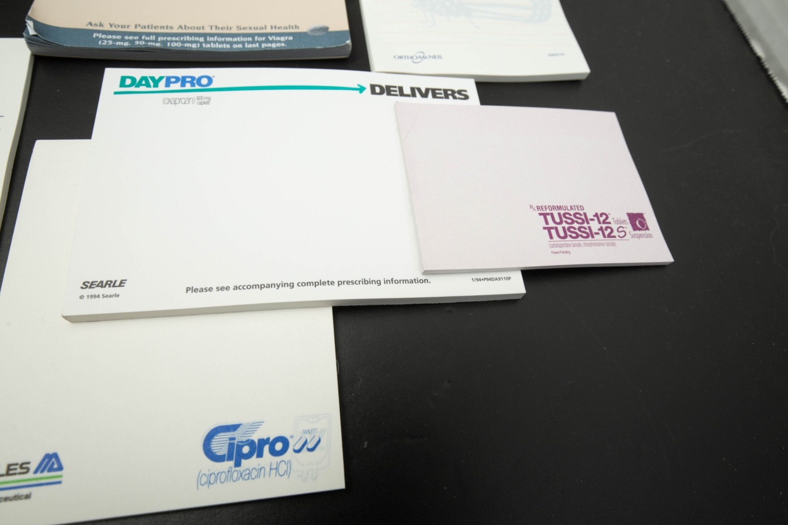 Drug Rep Pharmaceutical Partial Sticky Notes Stapler Pharma Lot Vtg