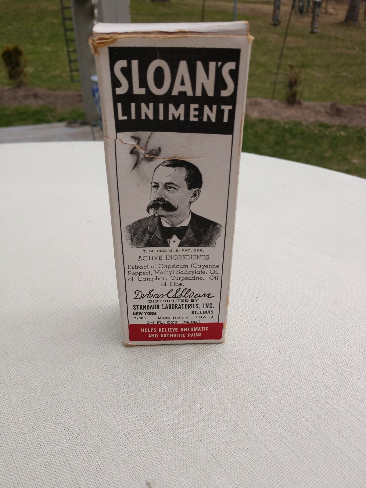 Vintage Sloan’s Liniment In Original Box