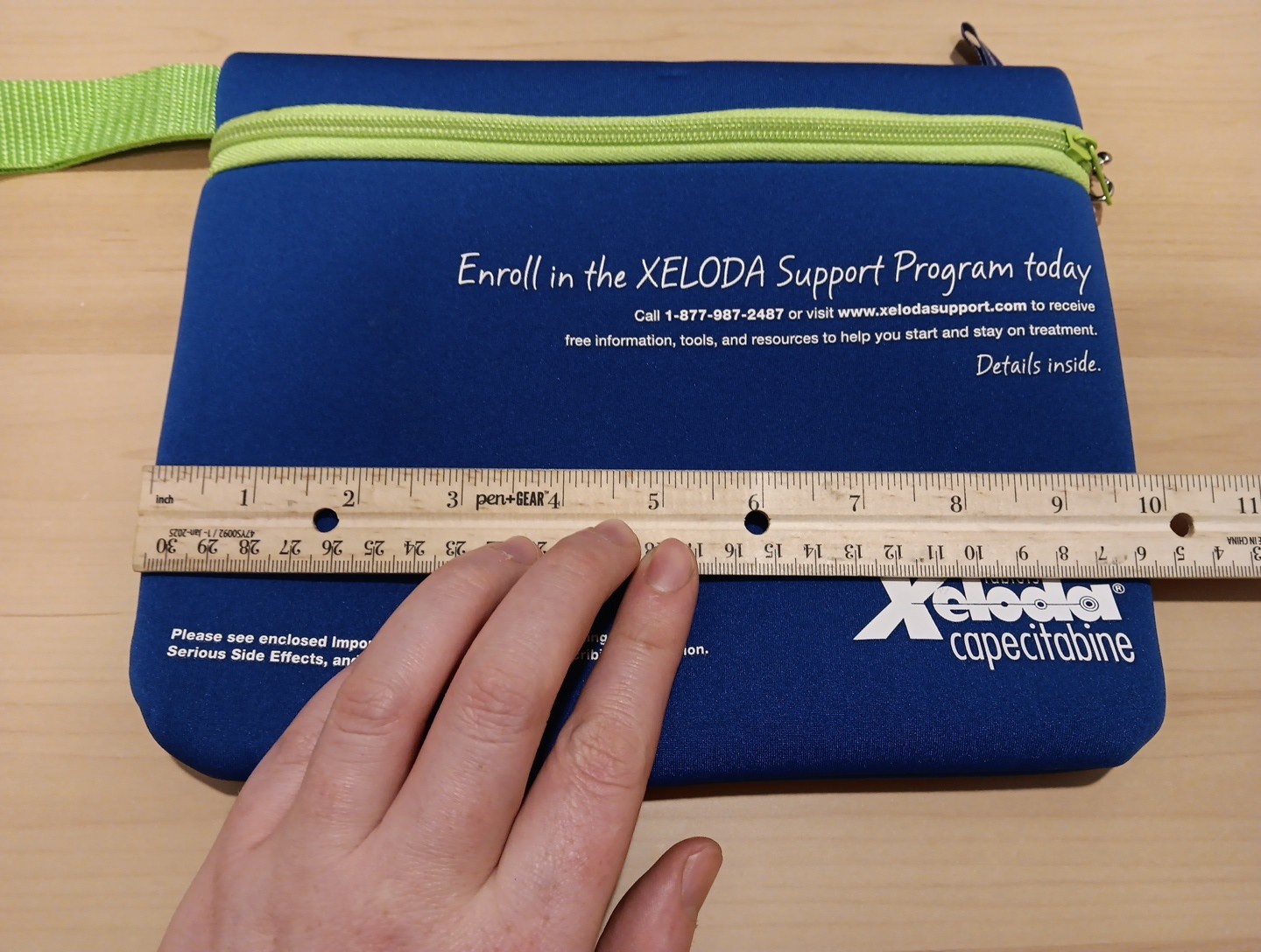 Xeloda Capecitabine Pharmaceutical Medical Drug Rep Advertising Zipper Bag