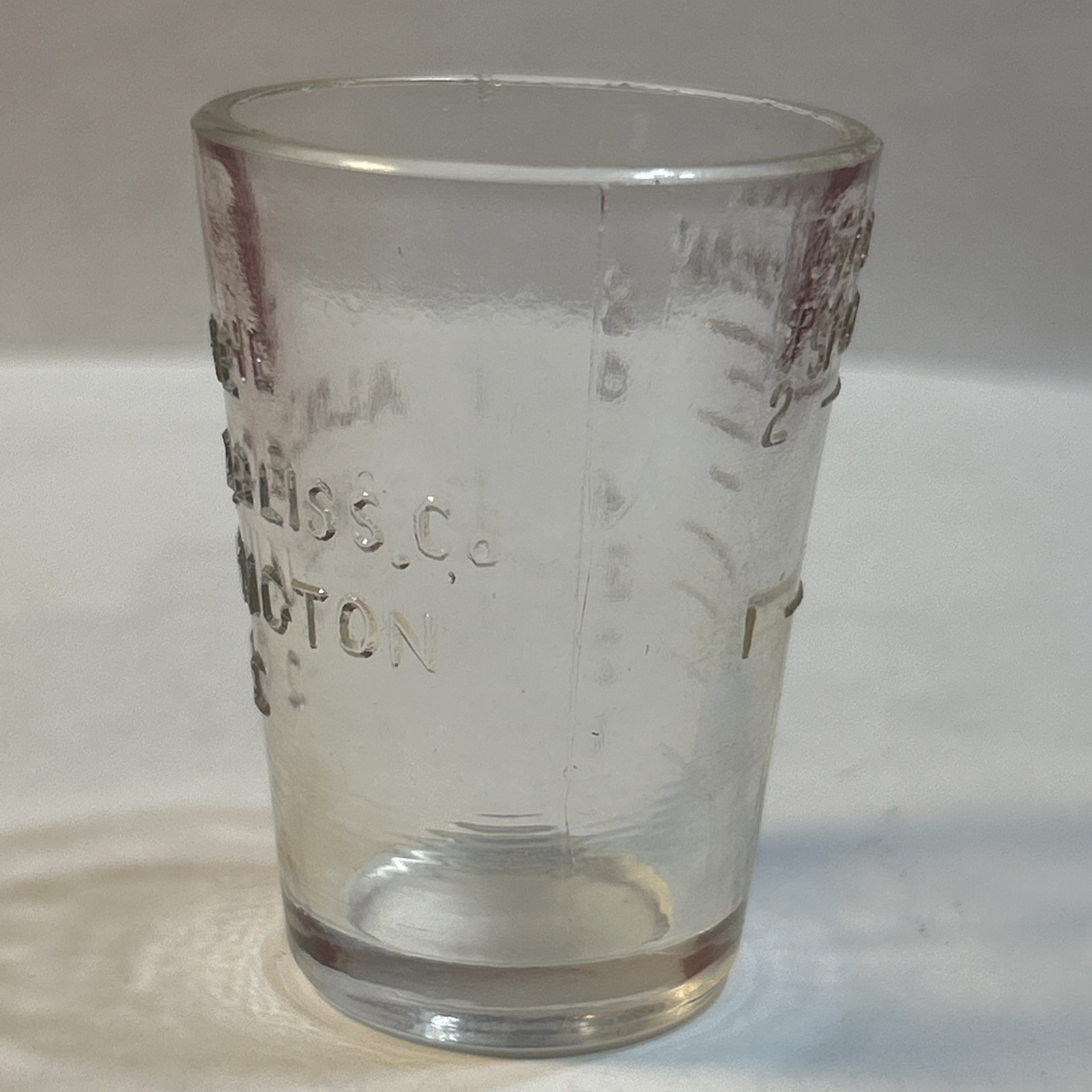 Antique Apothecary Dose Measurement Glass Our Native Herbs Alonzo O. Bliss Co