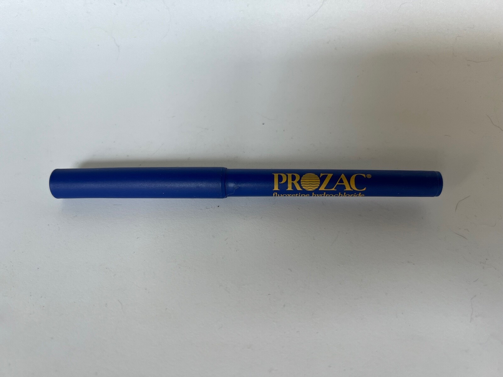 Rare Blue Bic Prozac Drug Rep Pharmaceutical Promo Pen (no longer writes)