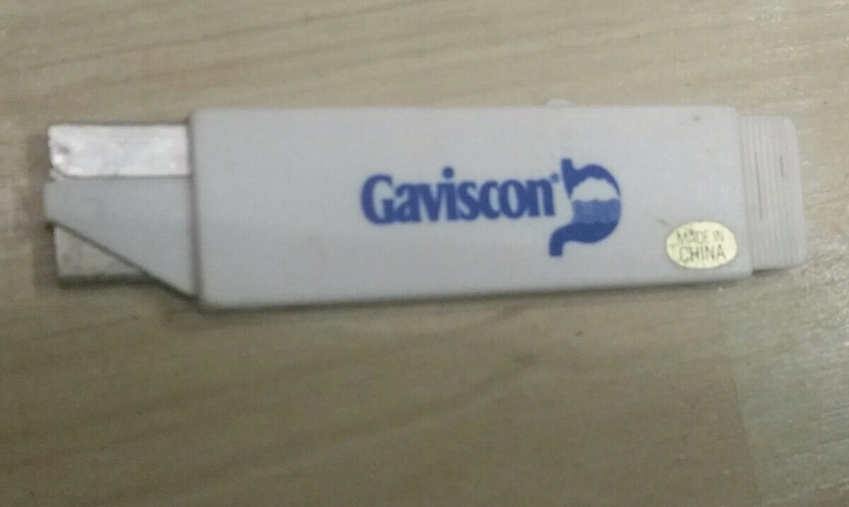 Gaviscon Citrucel advertising prescription pharmaceutical promo mini box knife