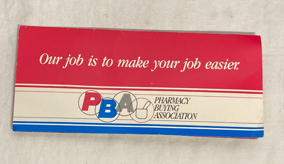 Vntg PBA Advertising Promo Pharmaceutical Pill Rx Spatula w/ wood handle