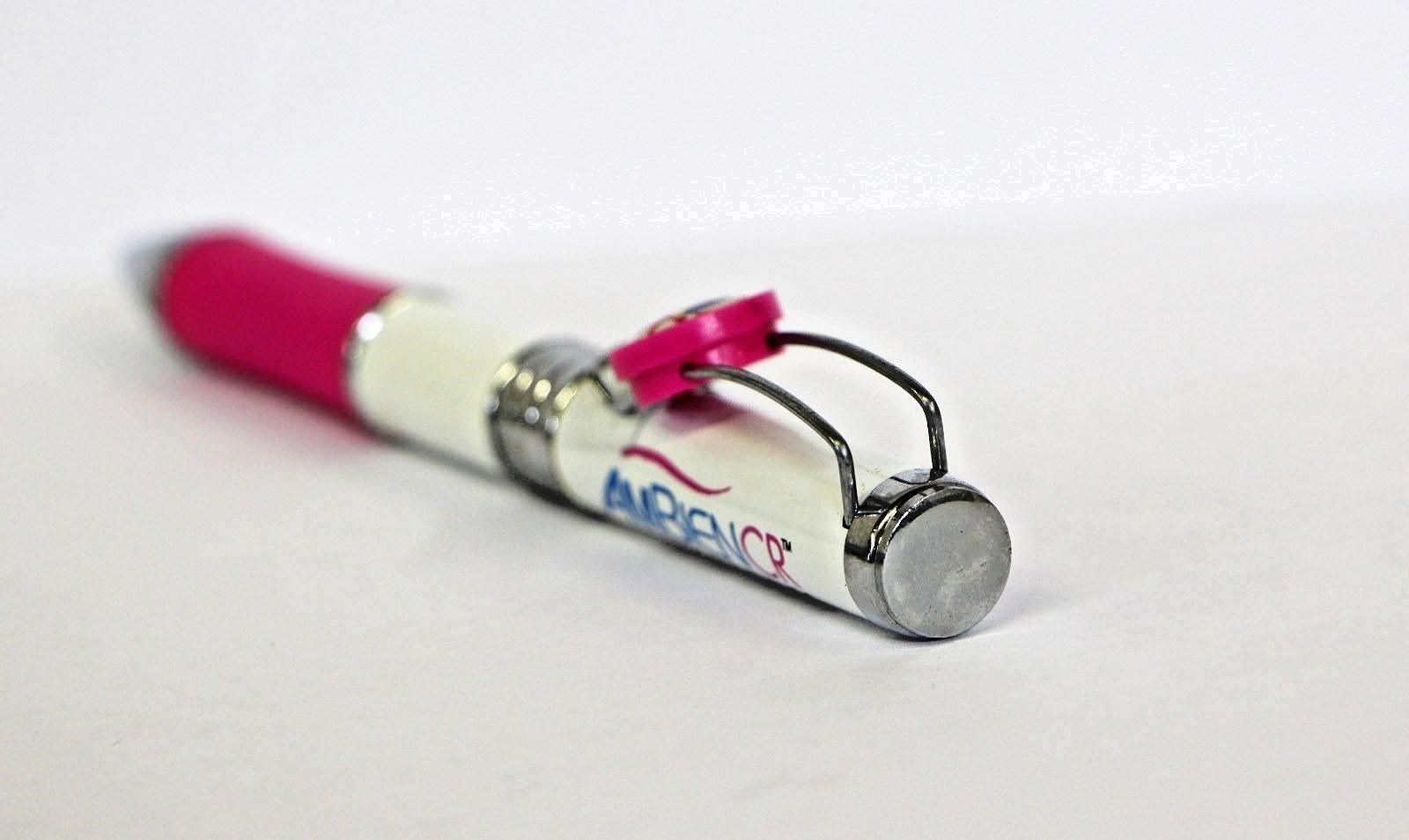 1 Pink Ambien CR Drug Rep Heavy Metal Wire Clip Slider!