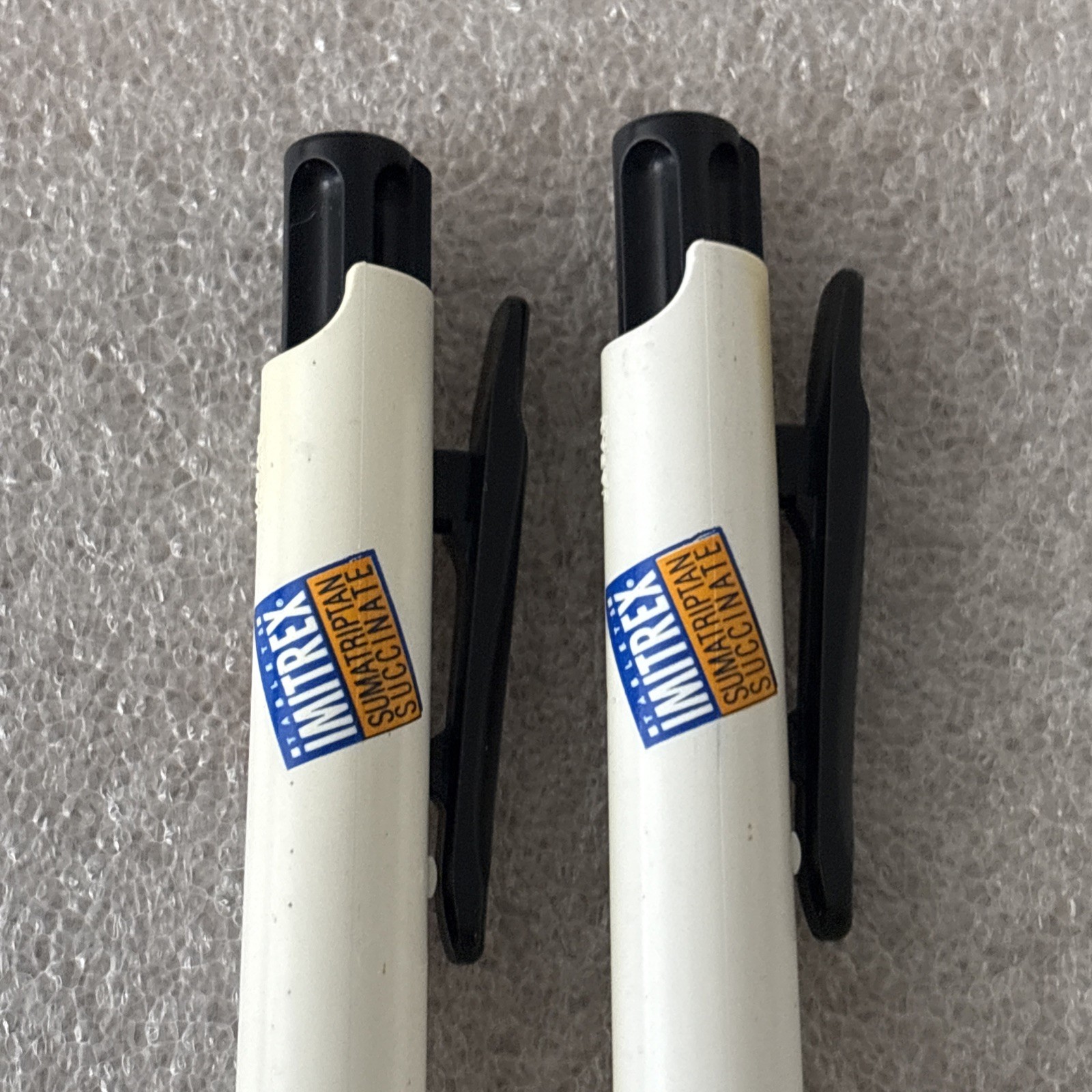 (2) IMITREX Pharma Drug Rep Promo Old Pencil Shaped Pens