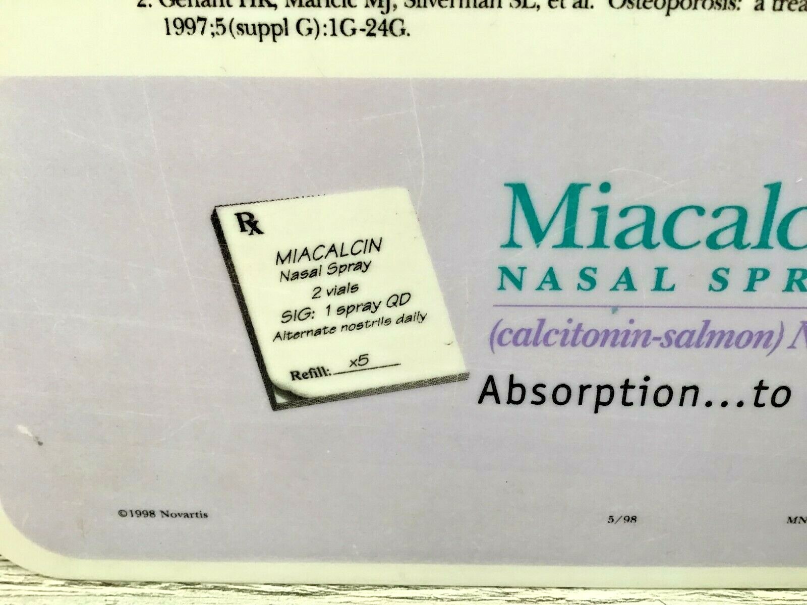 Miacalcin Nasal Spray Doctor’s Advertising Clipboard Pharmaceutical Collectible