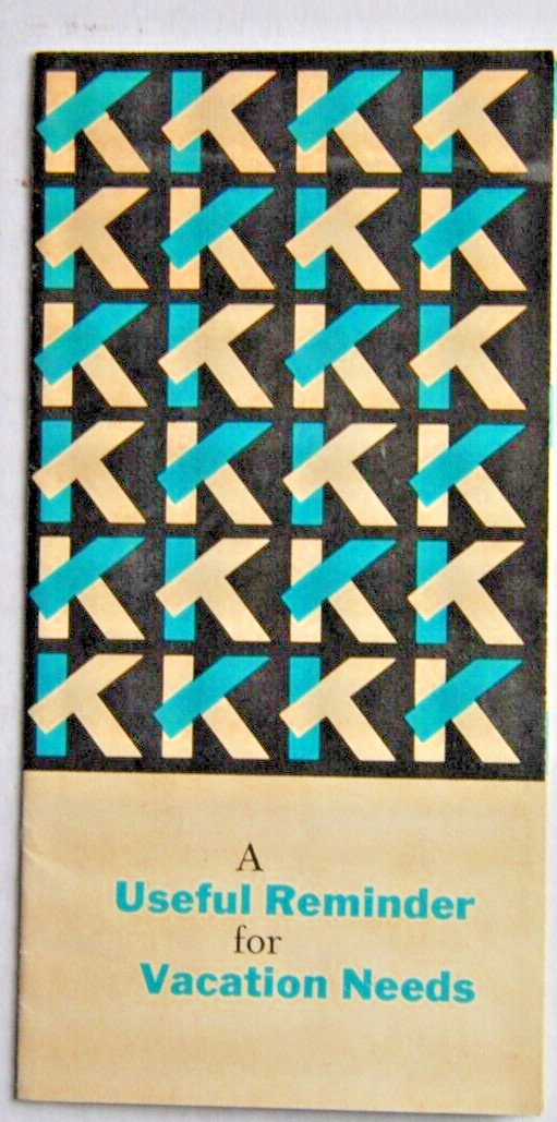 Upjohn Kaopectate Pamphlet Vacation Advice Kalamazoo MI Vintage