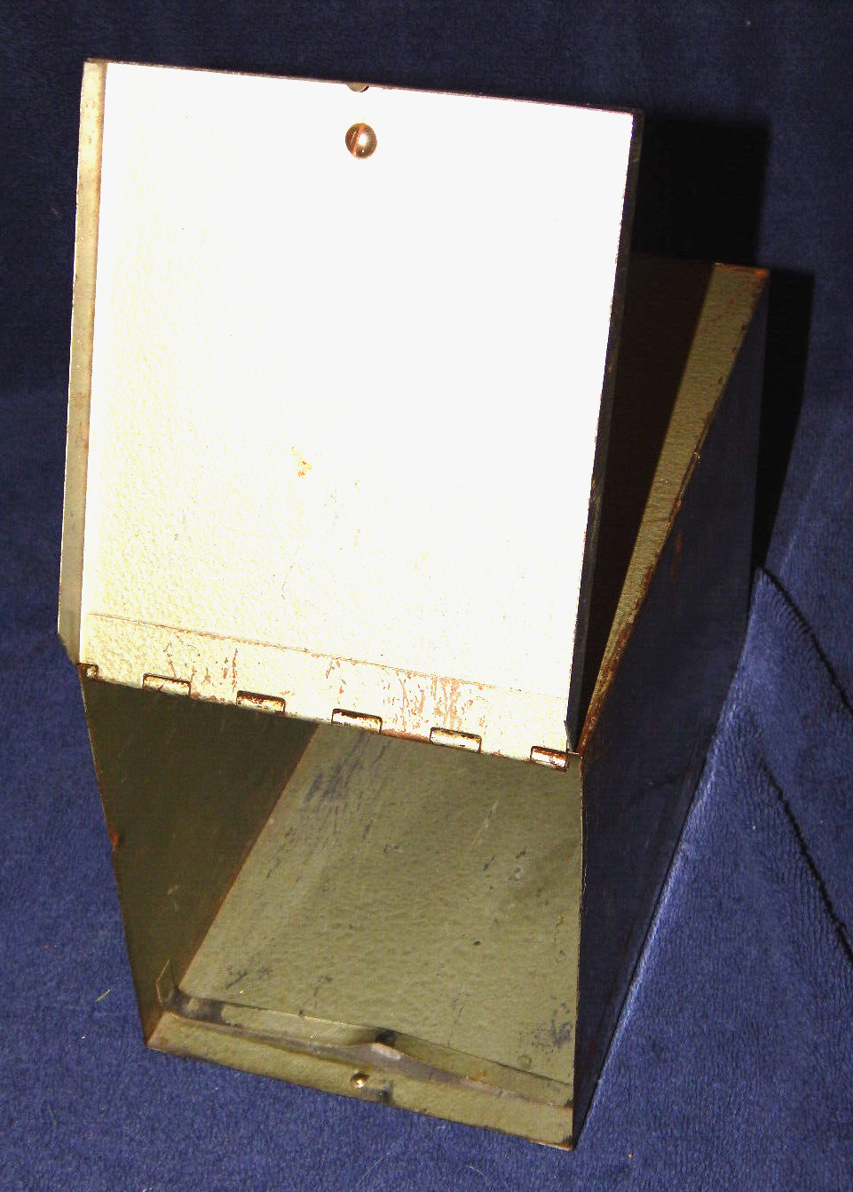1950s Pharmacy Prescription Metal Box hinged door Lexington Ky