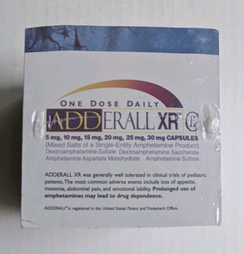VTG ADDERALL XR Note Pad Cube Drug Rep Swag Pharmaceutical ADHD 2002 Shire NEW
