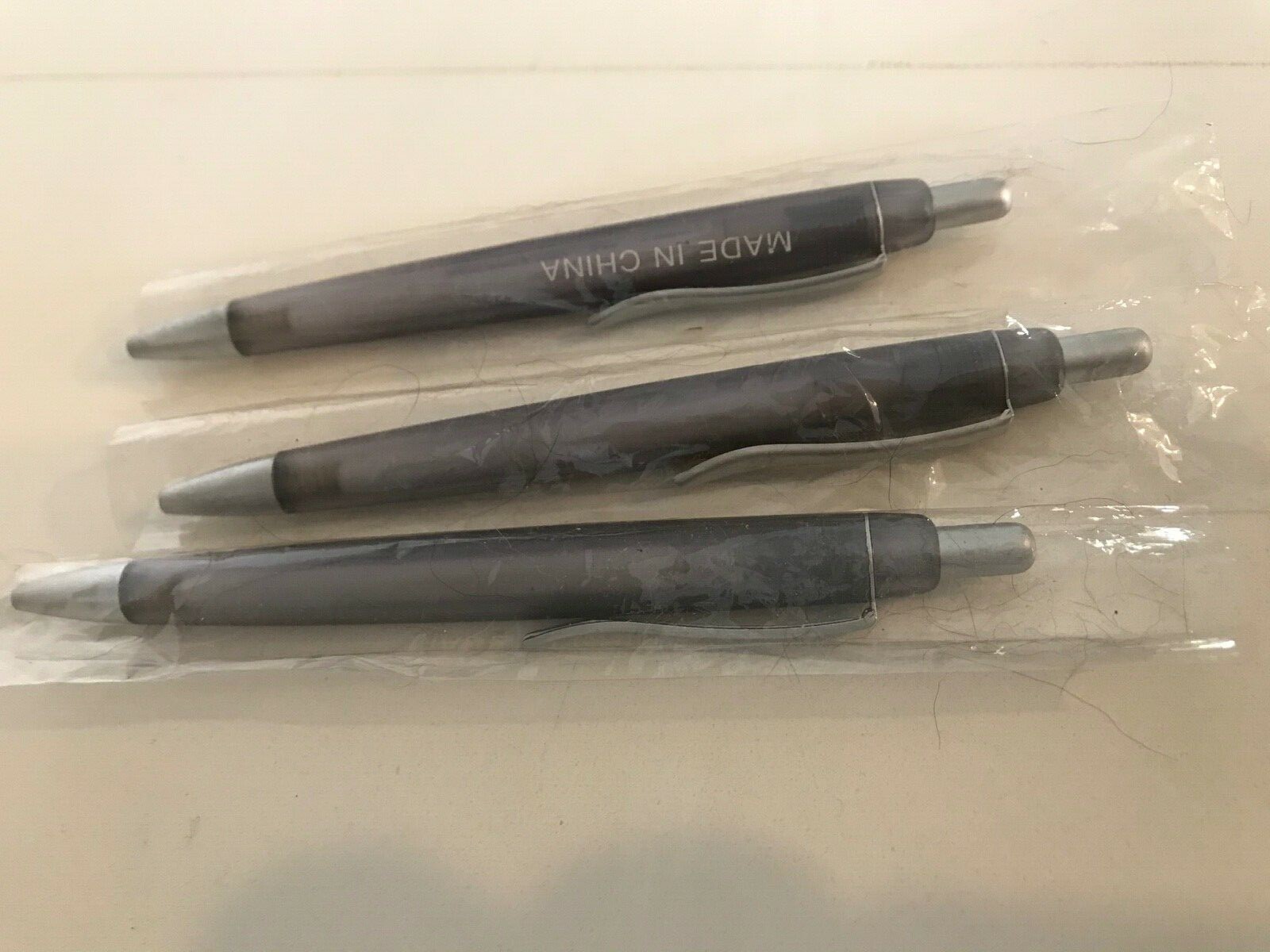 3 New Original Wrapping CLARINEX Pens Grayish Lavender Color with Logo