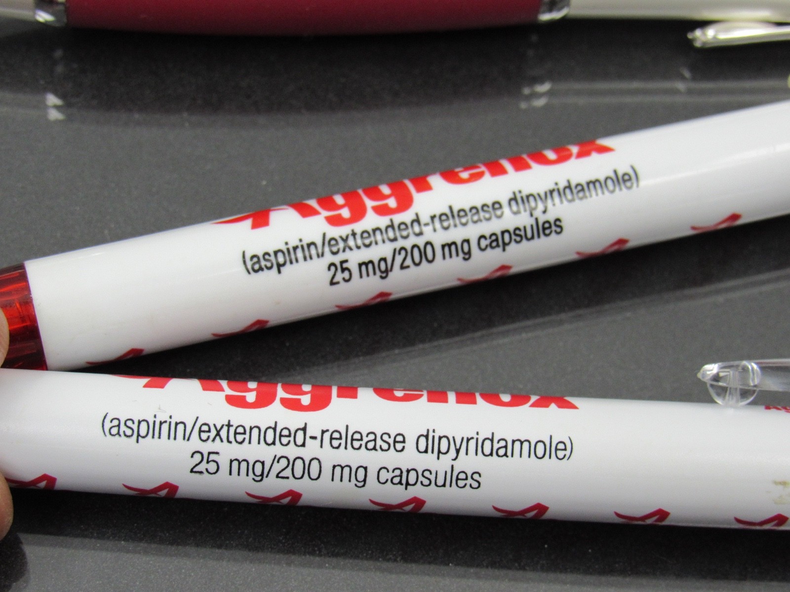 Drug Rep Lot 3 Different Aggrenox PENS Pharmaceutical Advertising Metal Plastic