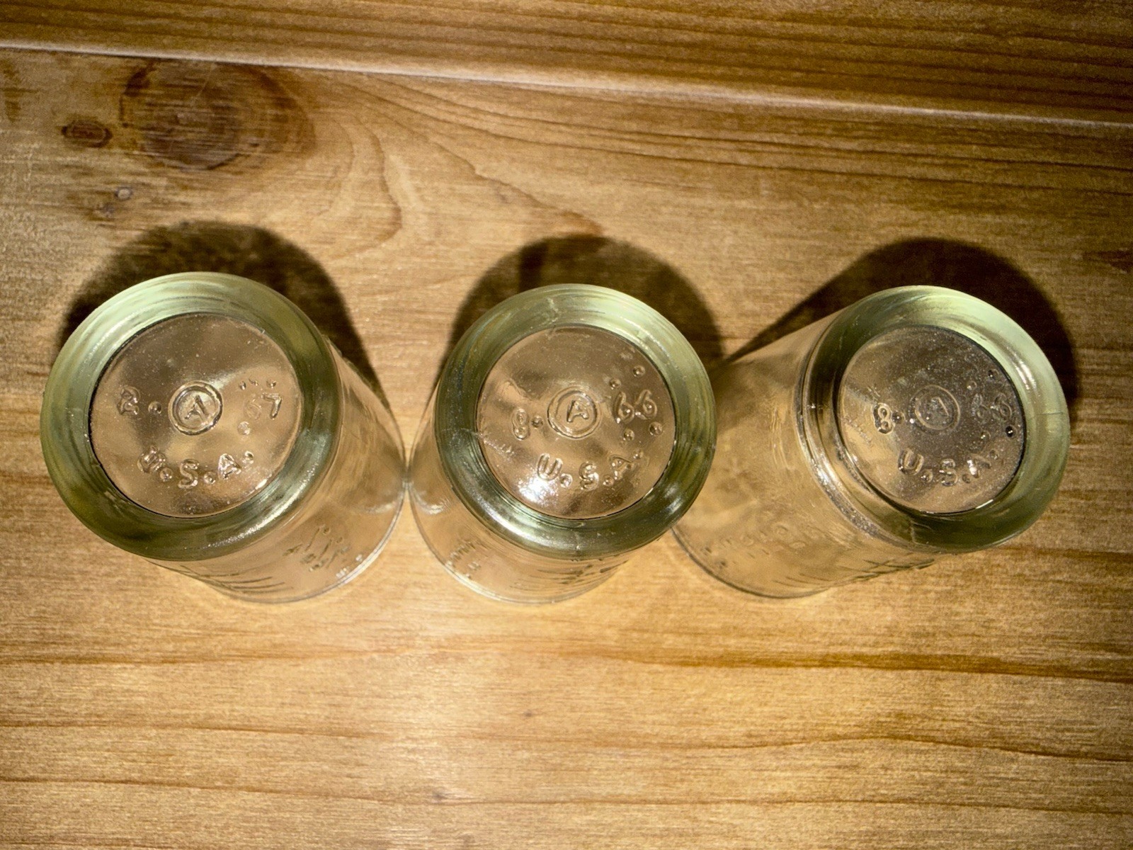3 Armstrong Cork Glass Medicine Dose Measuring Cups w/Embossed Markings