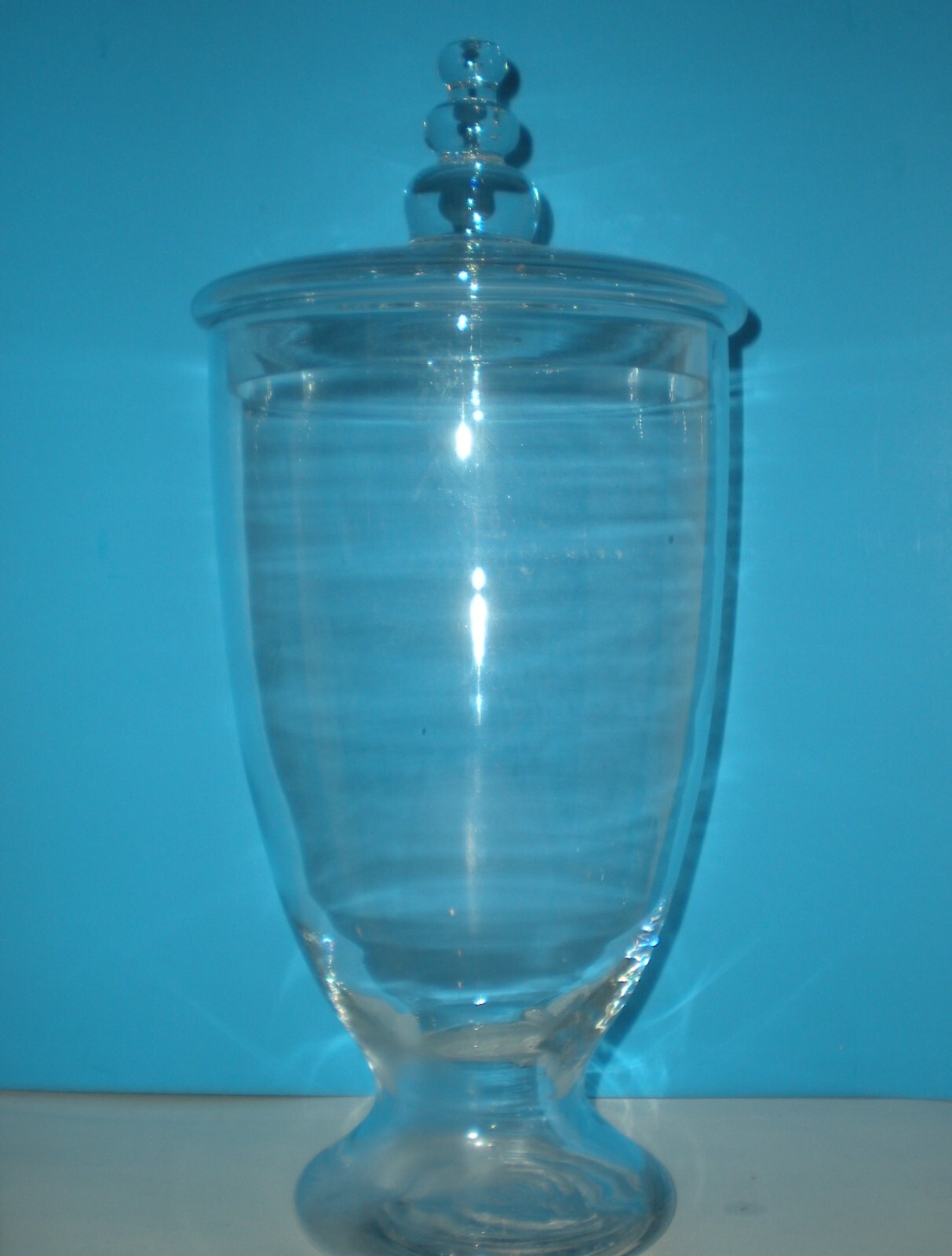 Vintage Huge 16″ Apothecary Candy Jar Drug Store Pharmacy Display RARE n2