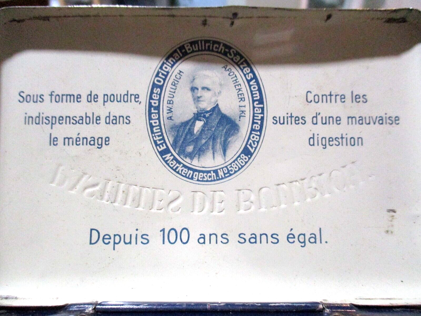 Antique Berlin German Pastilles De Bullrich medical tin box Victorian picture
