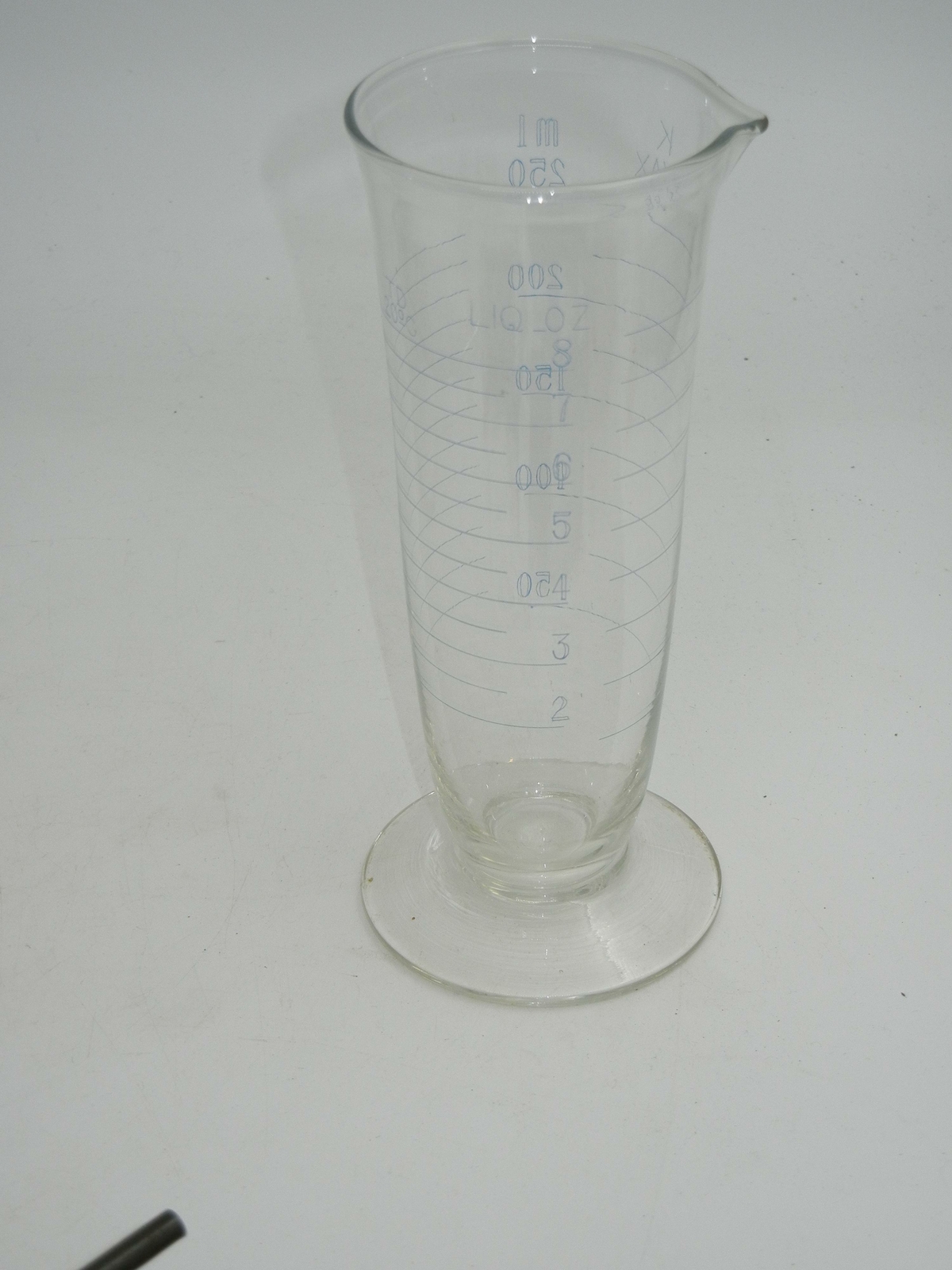 Antique Apothecary Glassware 250 mL K EXAX Graduated Beaker