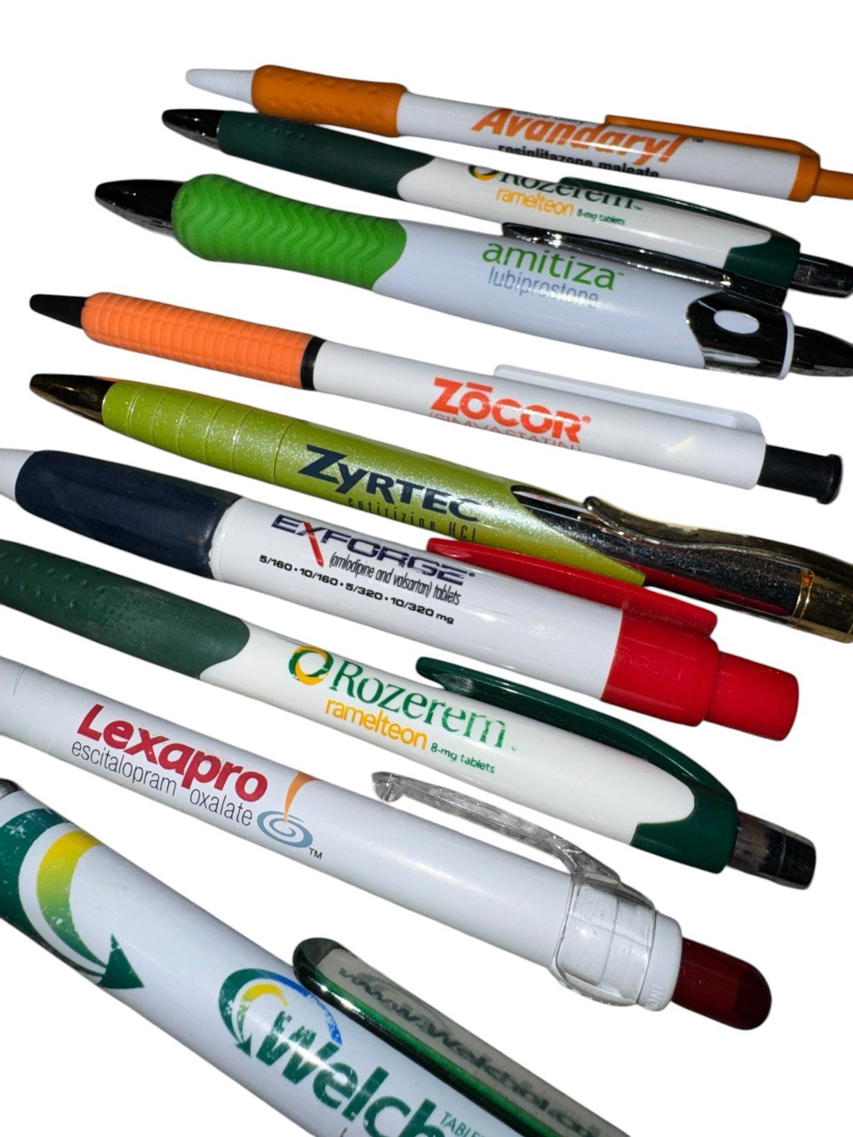 Lot Of 125 Pharmaceutical Drug Rep Advertising Pens some Rare!