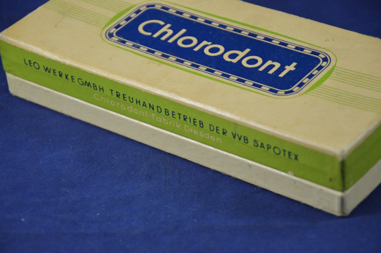 Vintage Old German Chlorodont Advertising Cardboard Box Leo Werke GMBH