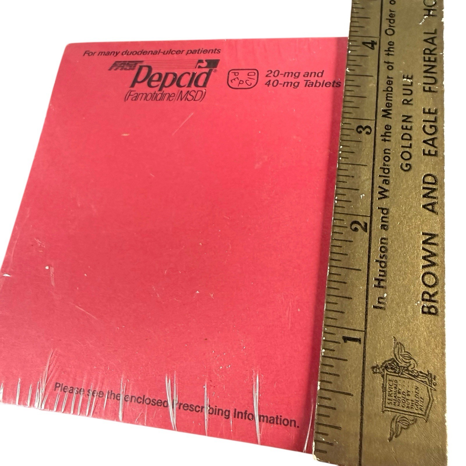 VTG Rainbow Colors Post It Paper Sticky Note Pad Pepcid Drug Advertising NOS