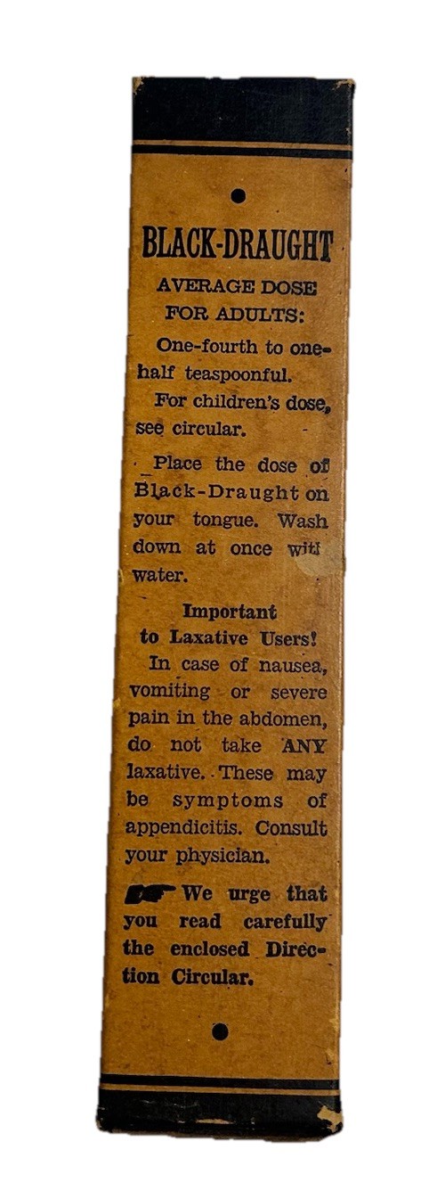 Vintage Black Draught Laxative Medicine New In Box 4 Inside Box