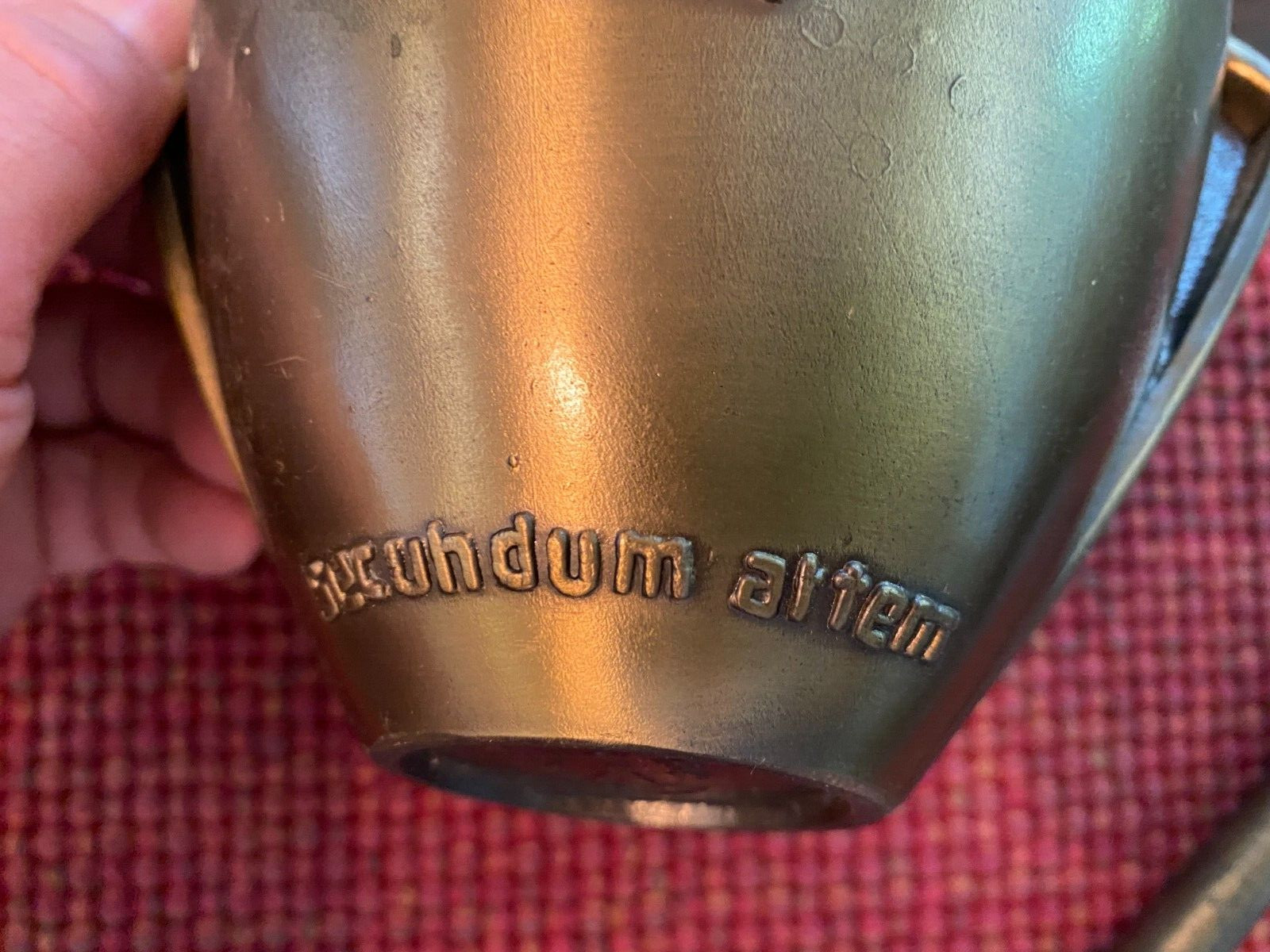 Vintage Schering Brass Mortar & Pestle Secundum Artem Pharmacy Class 1971 RX