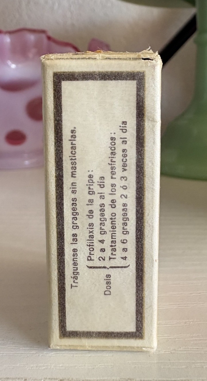 Vintage NOS Quina-Redoxon Medicine Apothecary By “ROCHE” w/ Original Onion Skin