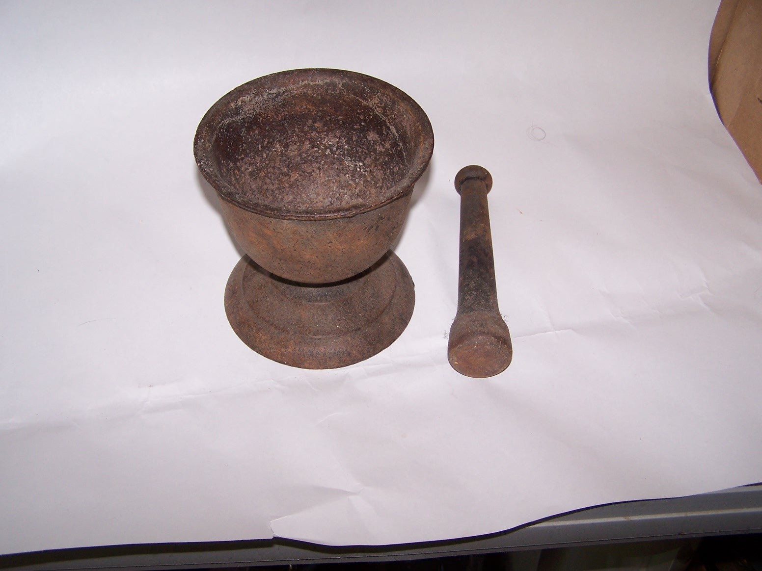 Pharmacy Mortar Pestle Antique Advertising Drug Store USA Cast Iron