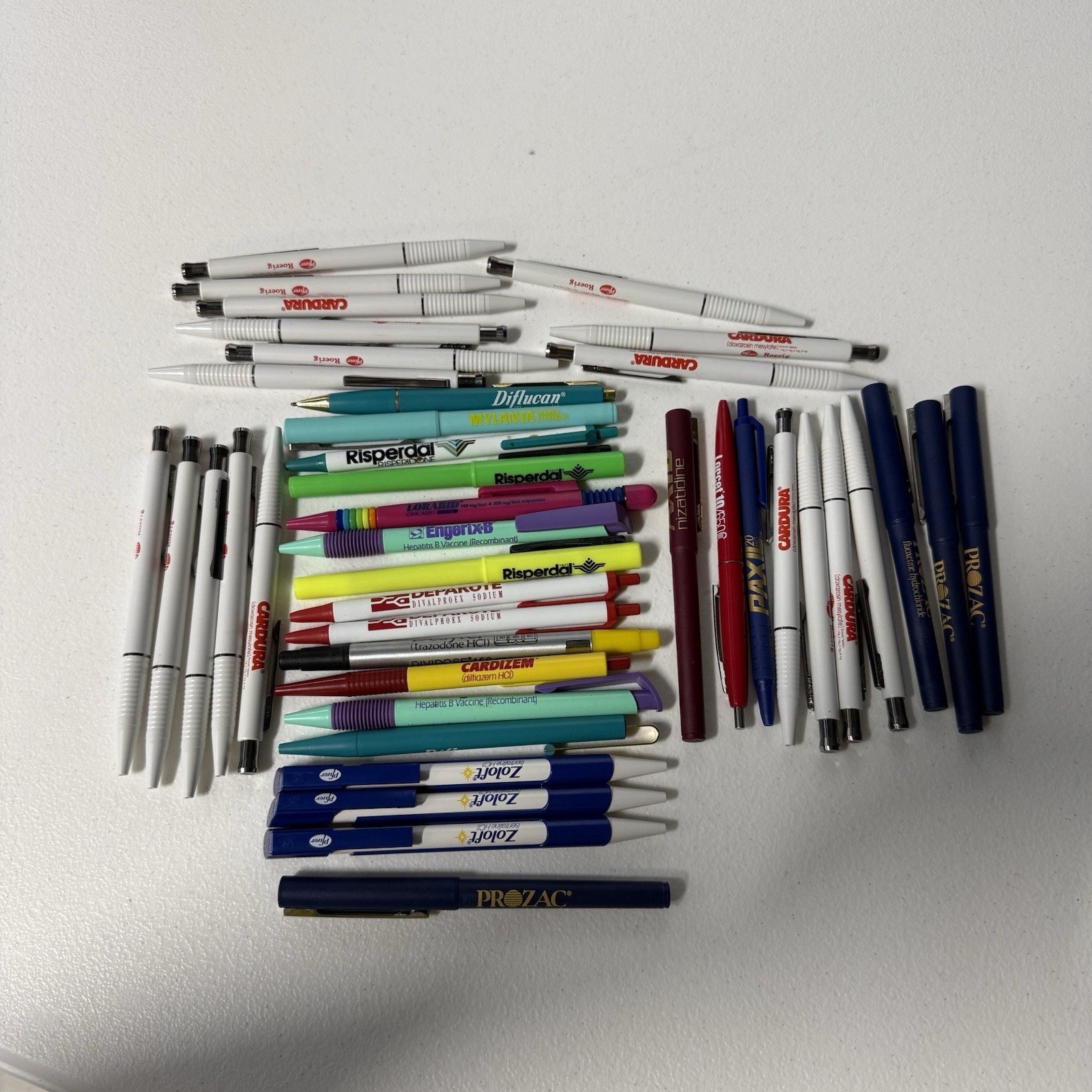 Lot of 41 Drug Rep Pens, Zoloft, Prozac, Etc