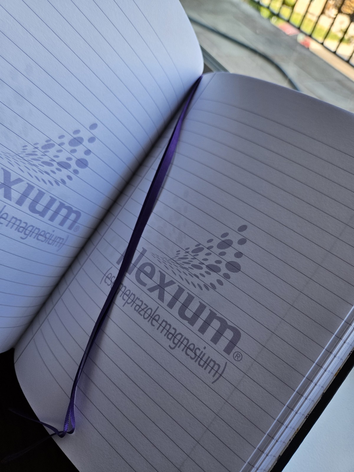 Nexium Promotional 7″x9″ Black Faux Leather Journal – Pharmaceutical Drug Rep