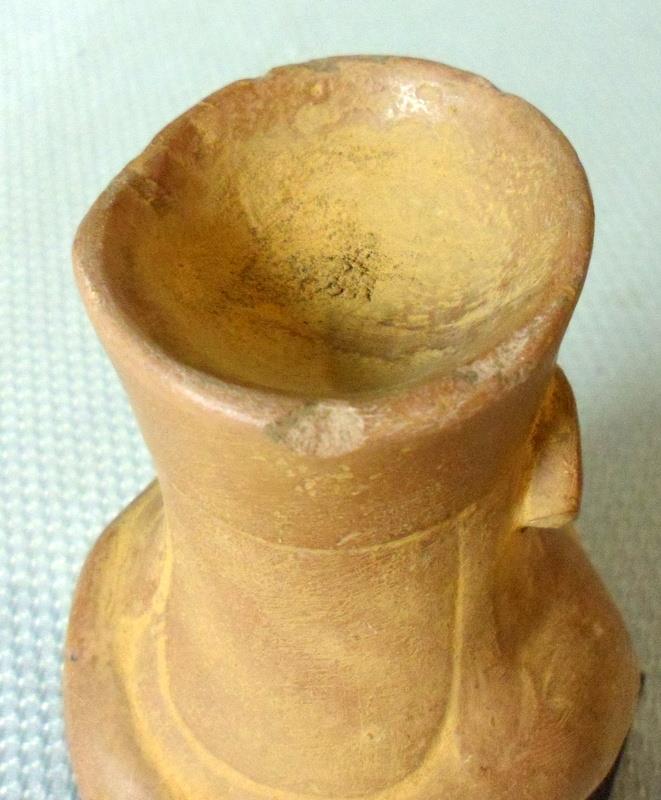 Tinactin Drug Rep Mochica Medicine Man Peru Red ware Clay Figure
