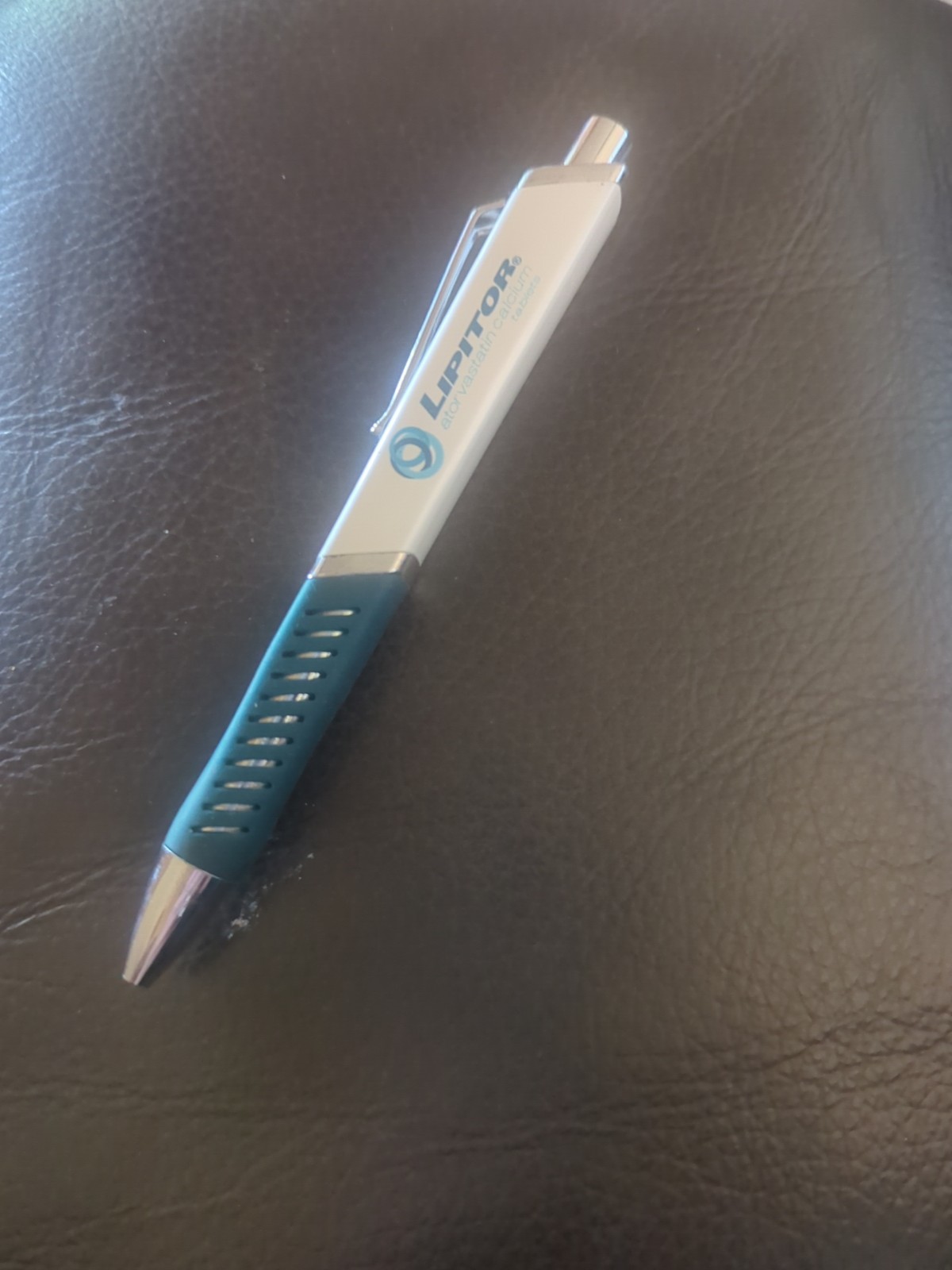 Lipitor Caluet Pharmaceutical Drug Rep Ballpoint Pen Blue White A