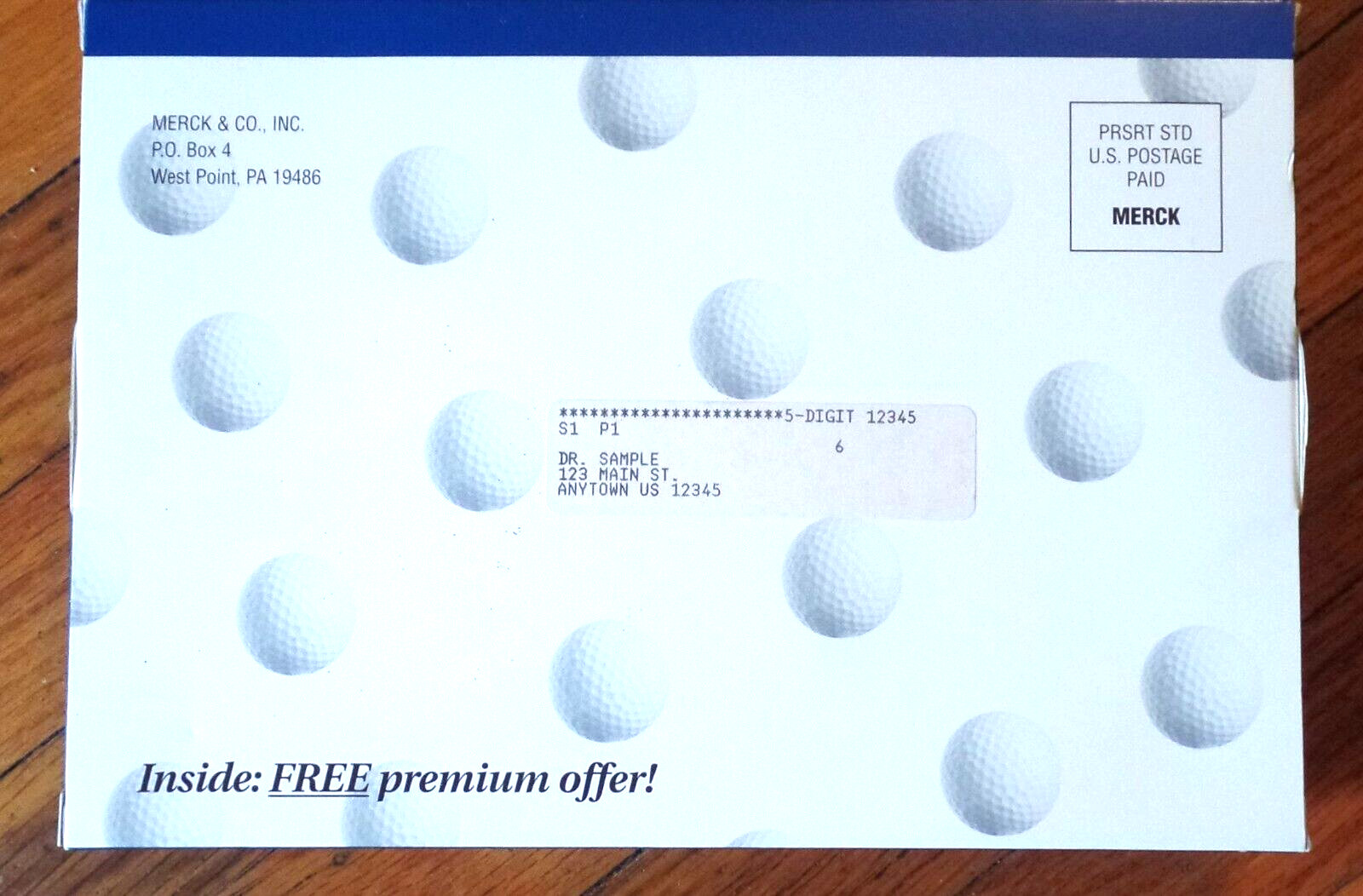 2000 HELP SINK THE PRESSURE . . . TIMOPTIC-XE MERCK Pharmaceutical Mail Piece