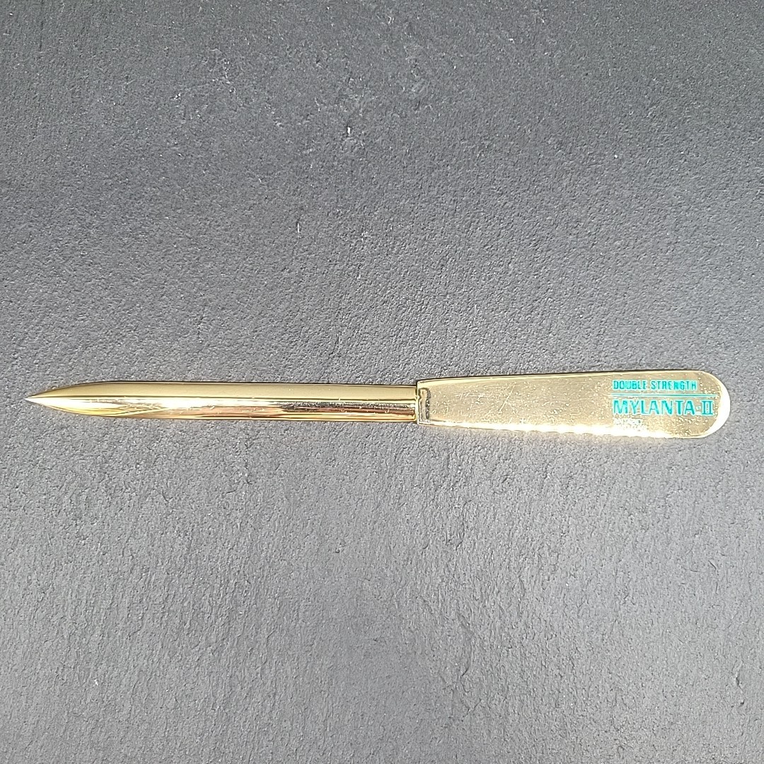 Mylanta-II Double Strength Antacid Anti-Gas Metal Letter Opener Vtg Advertising