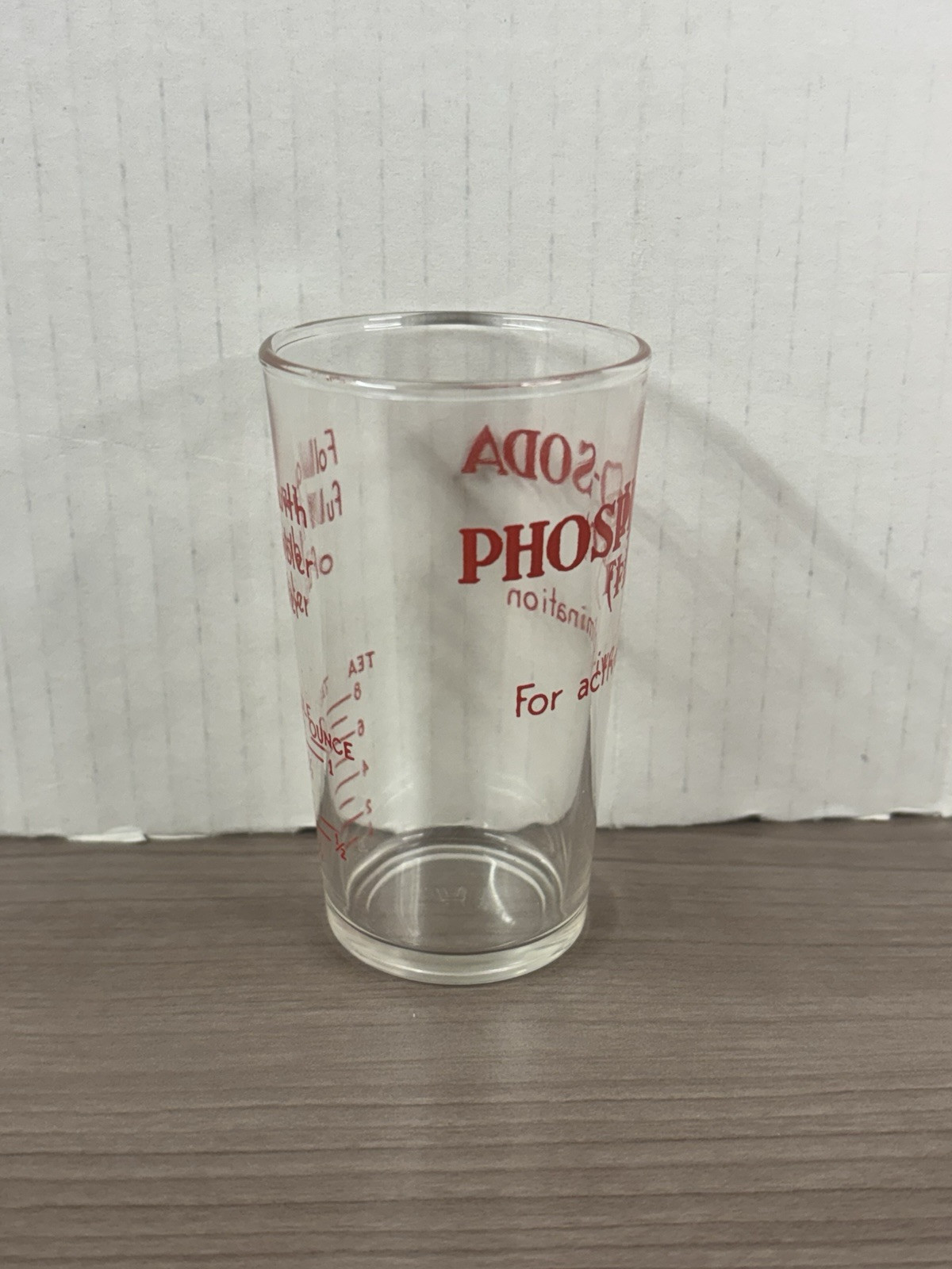 Vintage Medical Glass Phospho-Soda (Fleet) Shot Glass Measuring Cup