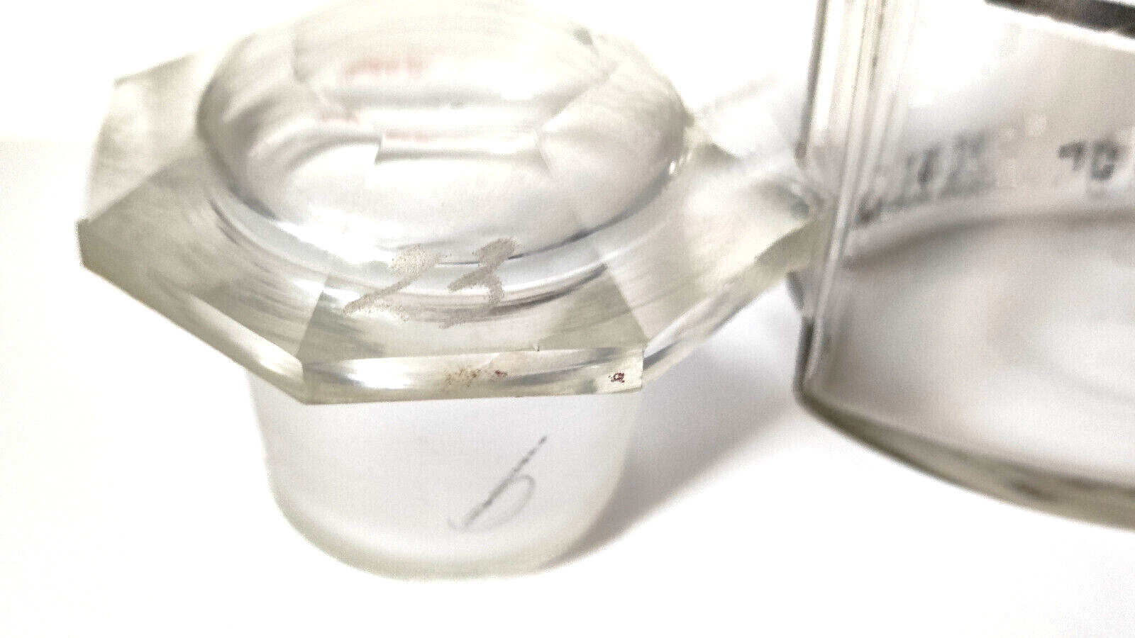 Vintage Crystal Apothecary Pharmacy Clear Jar 800 ml RAD. LIQUIR. PULV.