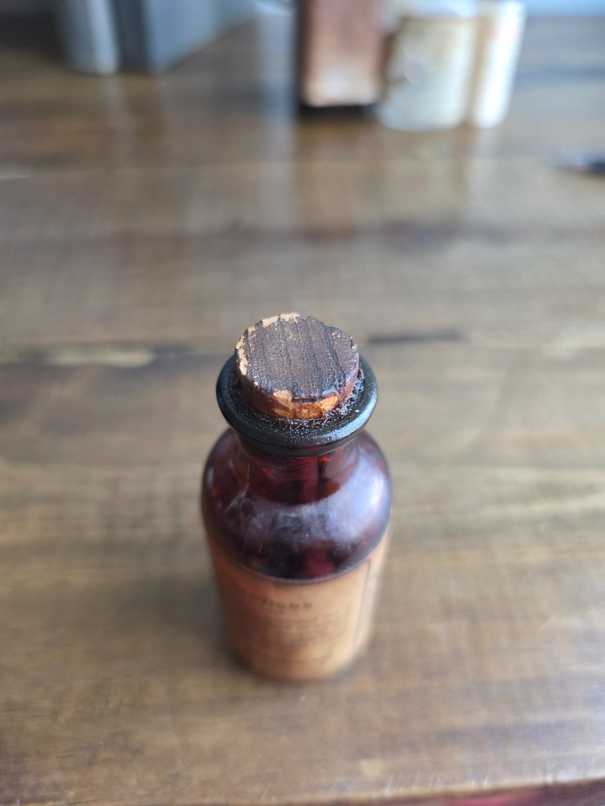 Antique Parke Davis Adrenalin Inhalant Amber Glass Apothecary Medicine Bottle